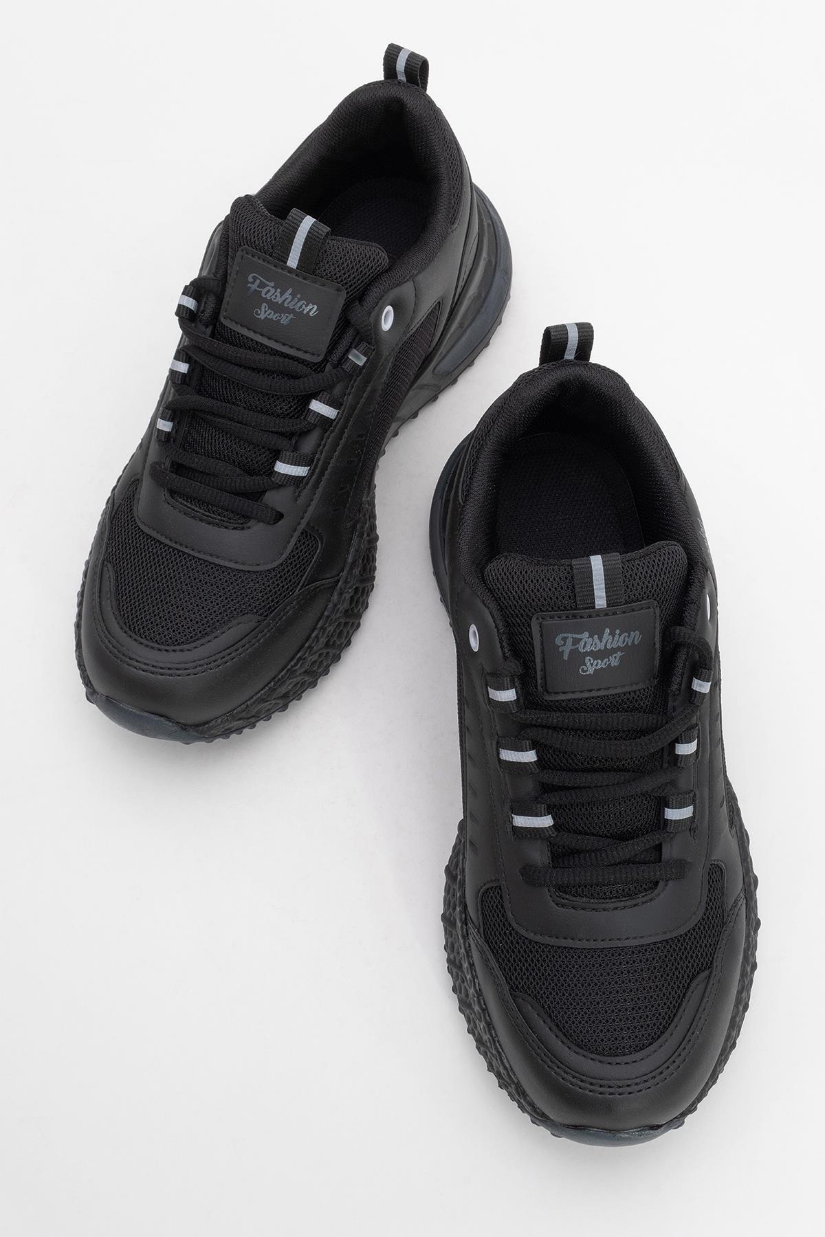 Kadın Bağcıklı Anorak Spor Ayakkabı SİYAH FÜME - Görsel 6