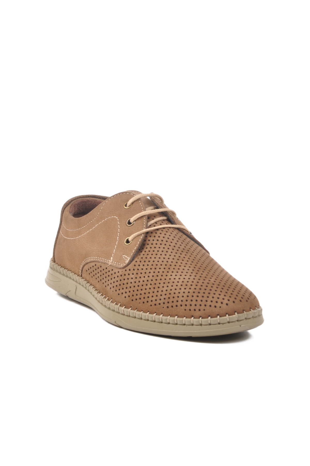 Toprak Nubuk Hakiki Deri Ortopedik Erkek Casual Ayakkabı 4Y0417 M - Görsel 4