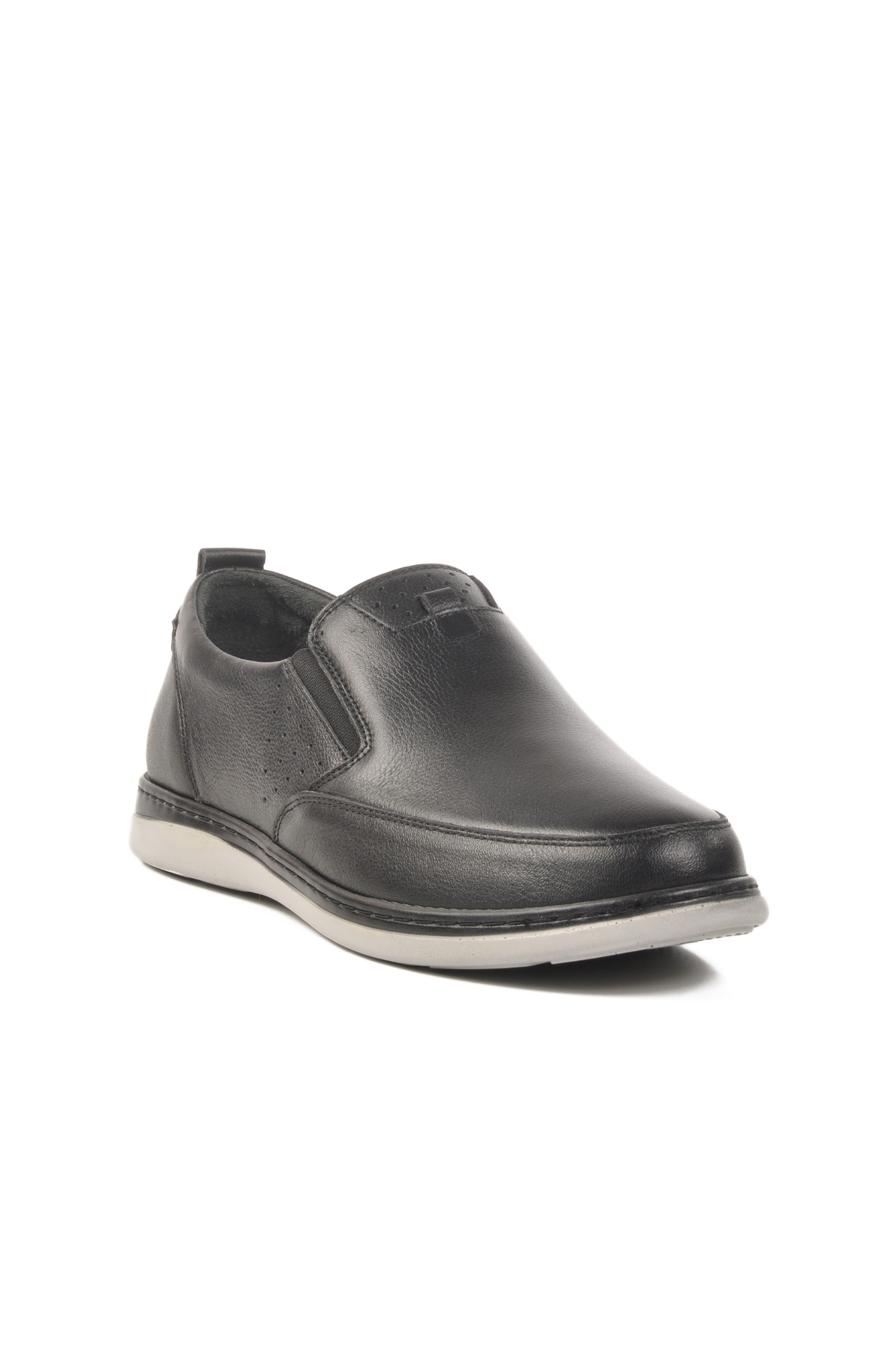 Siyah Hakiki Deri Ortopedik Erkek Casual Ayakkabı 2Y1037 M - Görsel 4