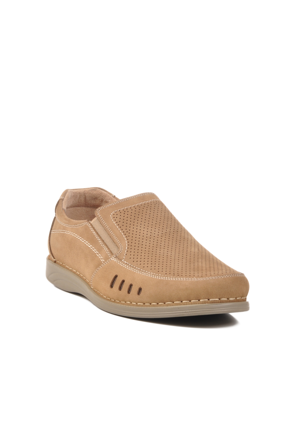 Toprak Nubuk Hakiki Deri Ortopedik Erkek Casual Ayakkabı 2Y1057 M - Görsel 4