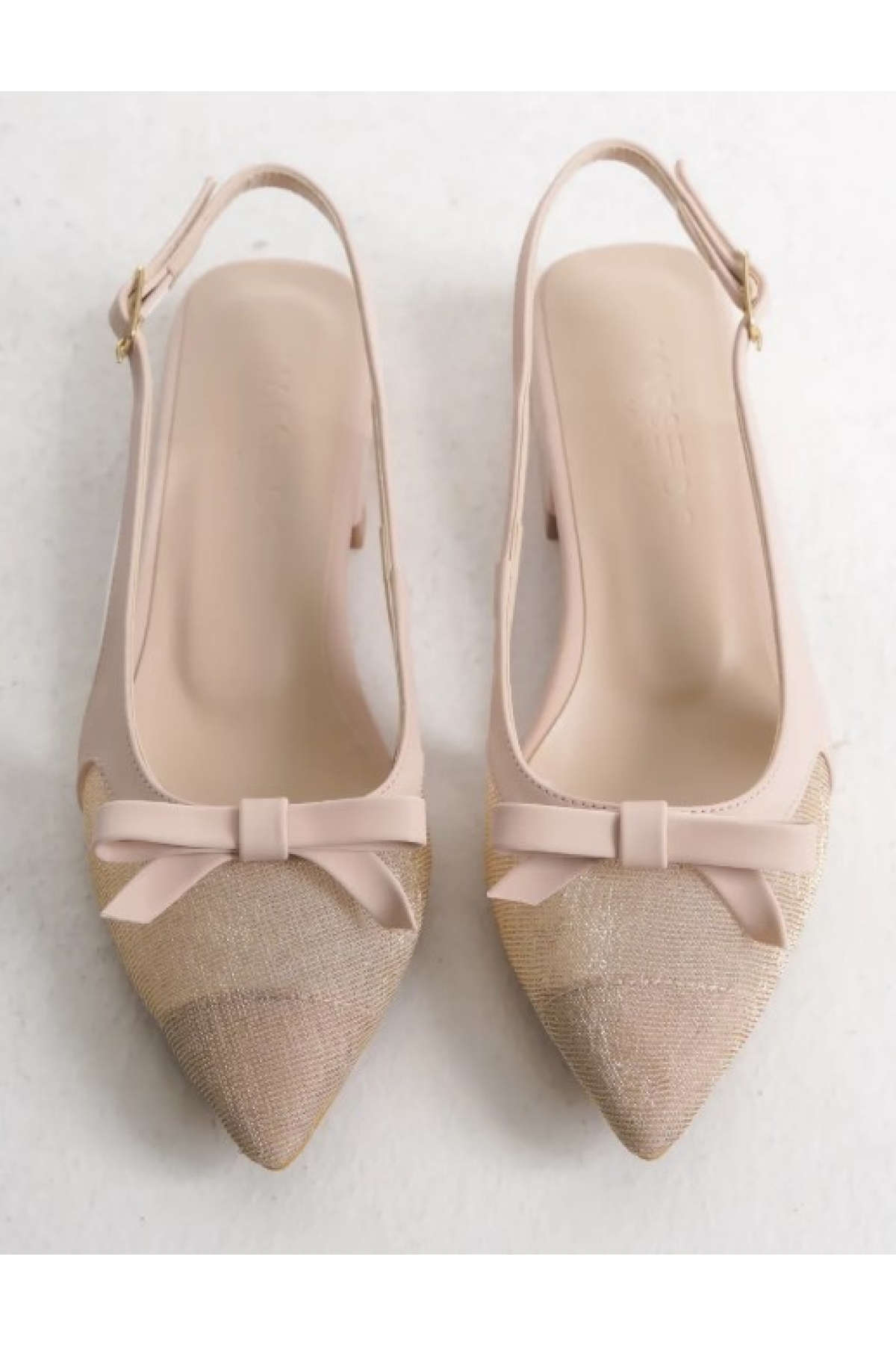 Fiyonk Dantel Detaylı Arkası Açık Kadın Babet Ayakkabı - Görsel 7