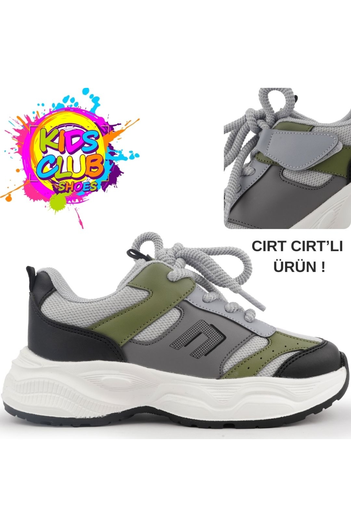 Birian Bağcık Görünümlü Cırt Cırtlı Sneaker Ortopedik Çocuk Spor Ayakkabı - Görsel 3