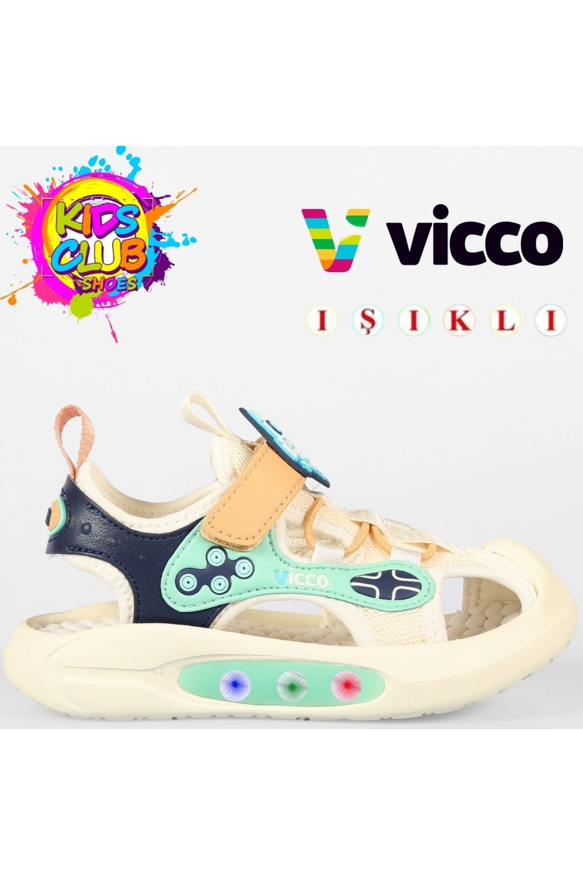 Rocket İlk Adım Bebek Ortopedik Işıklı Çocuk Spor Sandalet - Görsel 4