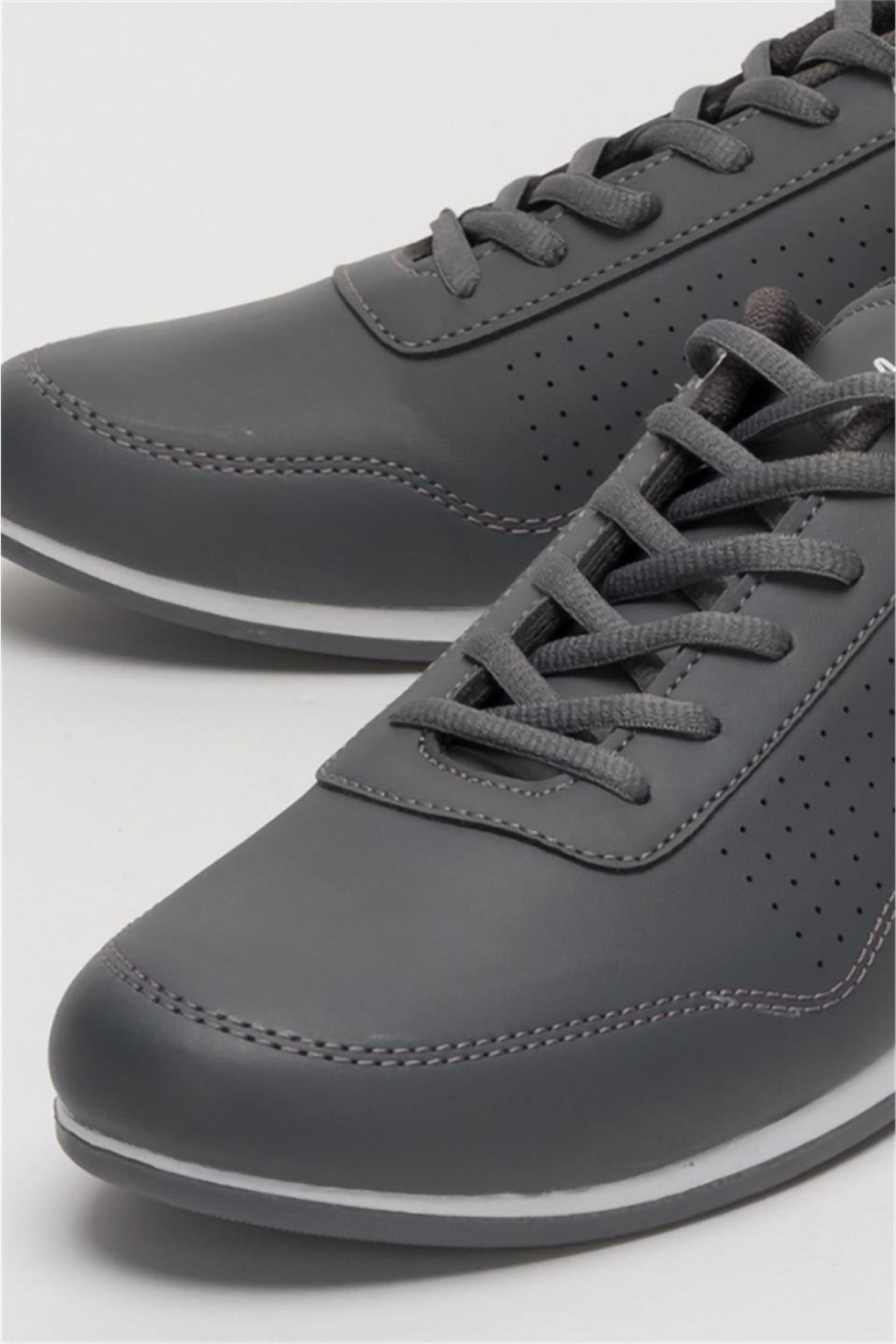 Erkek Siyah Günlük Ayakkabı GRİ - Görsel 6