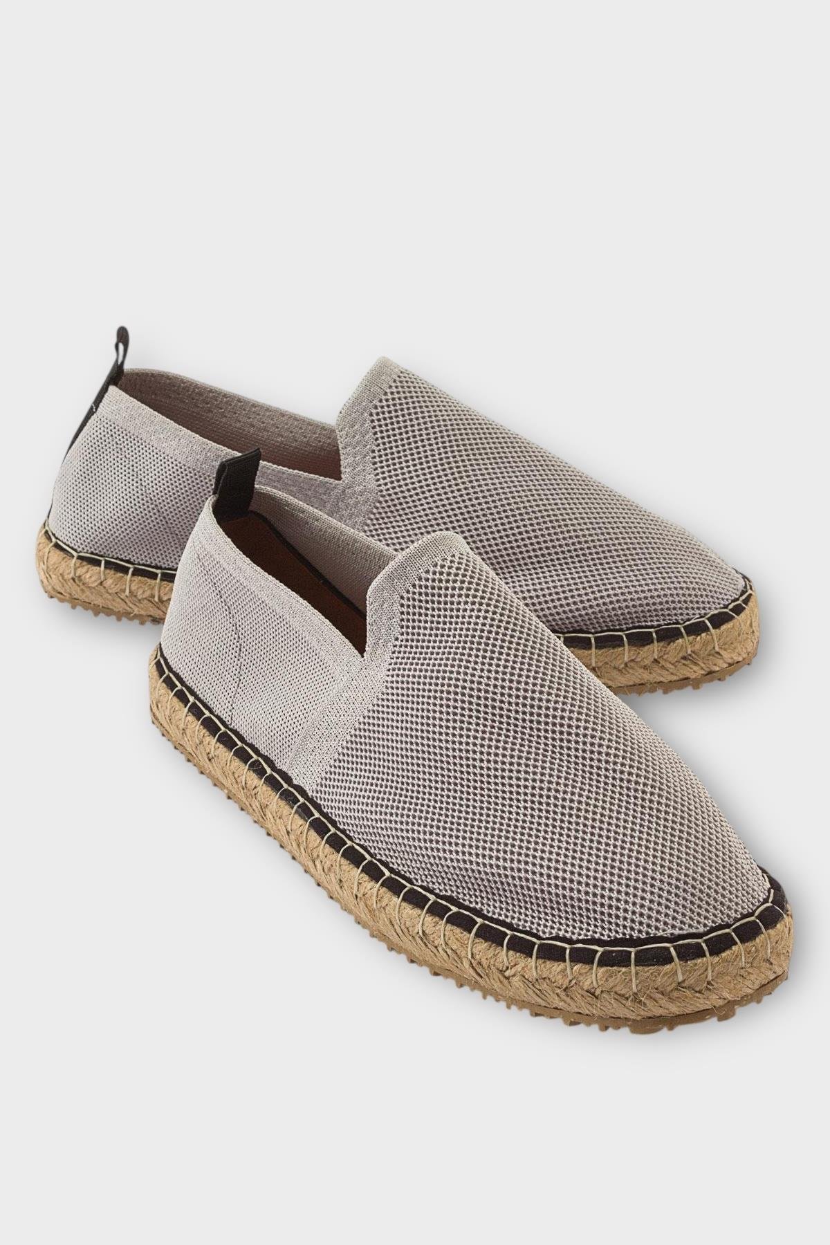 Unisex El Yapımı Triko Espadril GRI - Görsel 3
