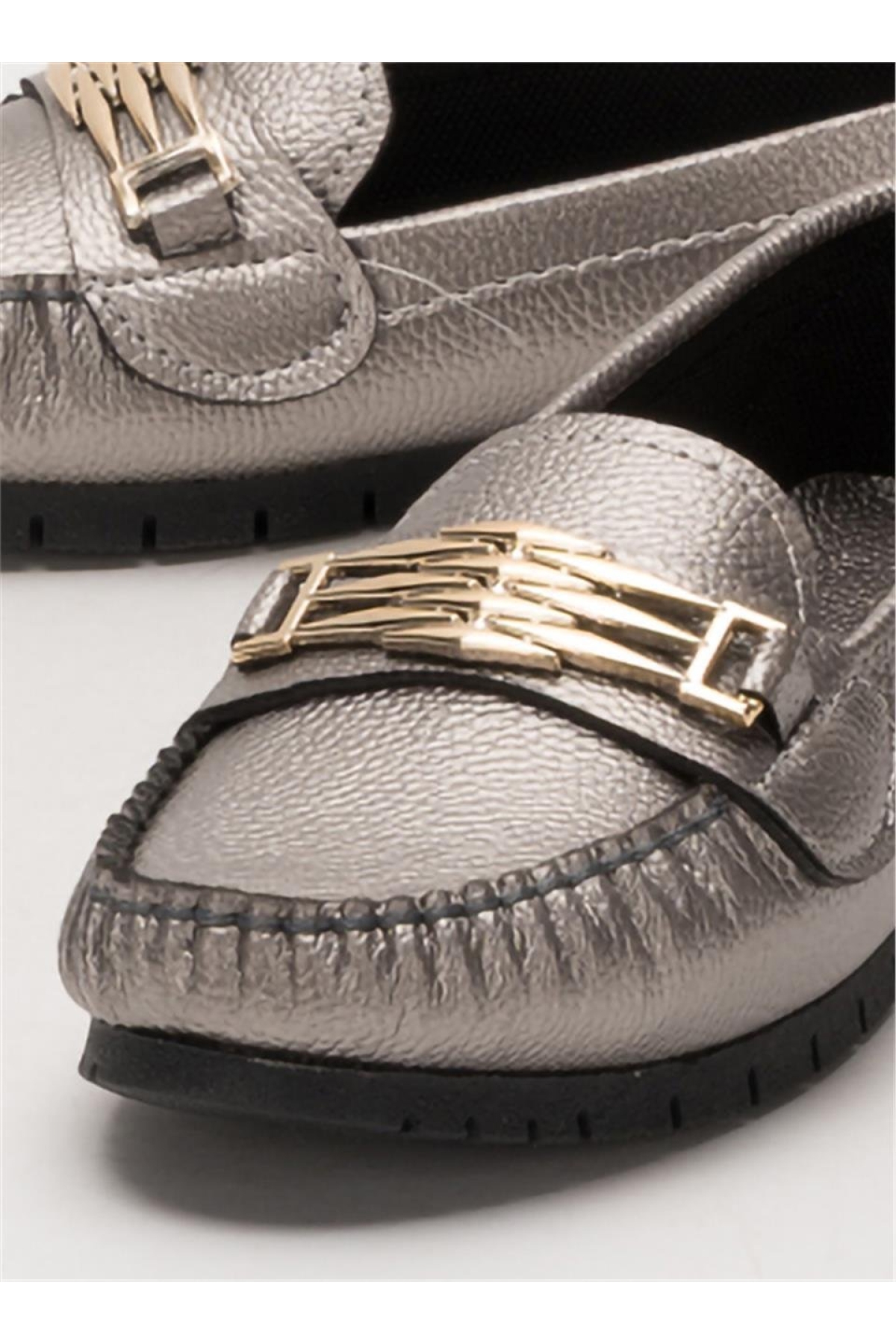 Kadın Hafif Taban Günlük Rahat Babet PLATİN - Görsel 7