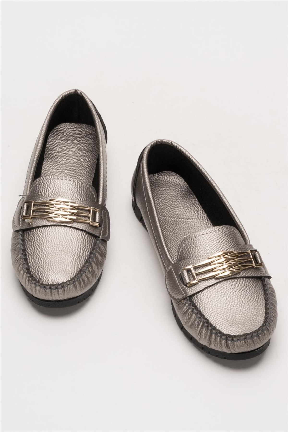 Kadın Hafif Taban Günlük Rahat Babet PLATİN - Görsel 8