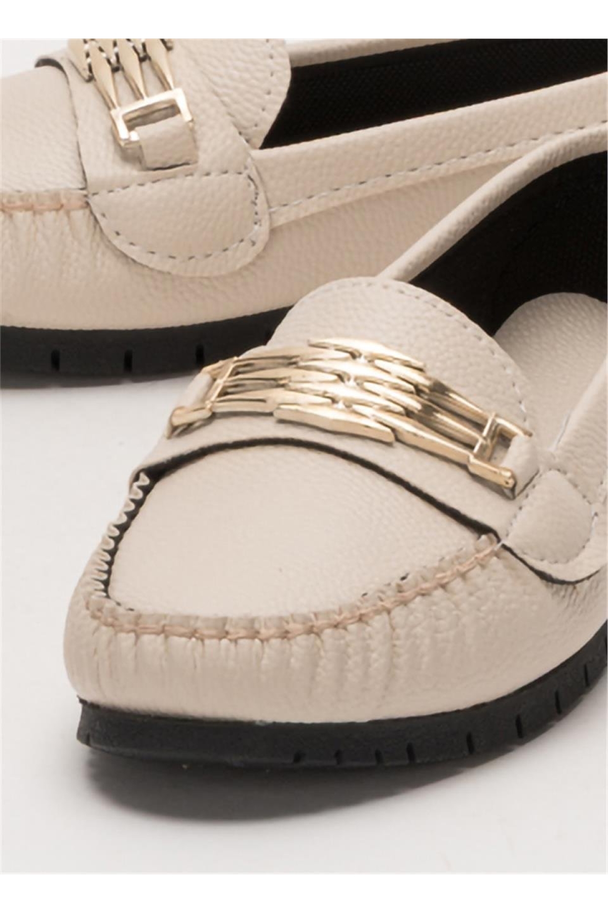 Kadın Hafif Taban Günlük Rahat Babet KREM - Görsel 6