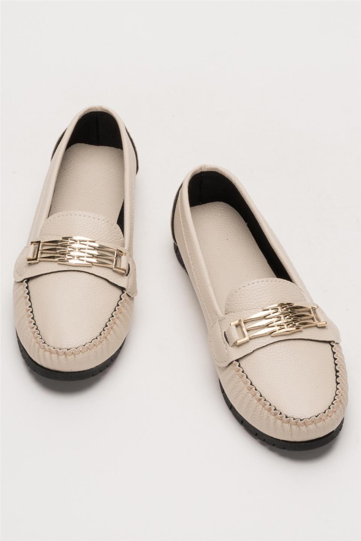 Kadın Hafif Taban Günlük Rahat Babet KREM - Görsel 7