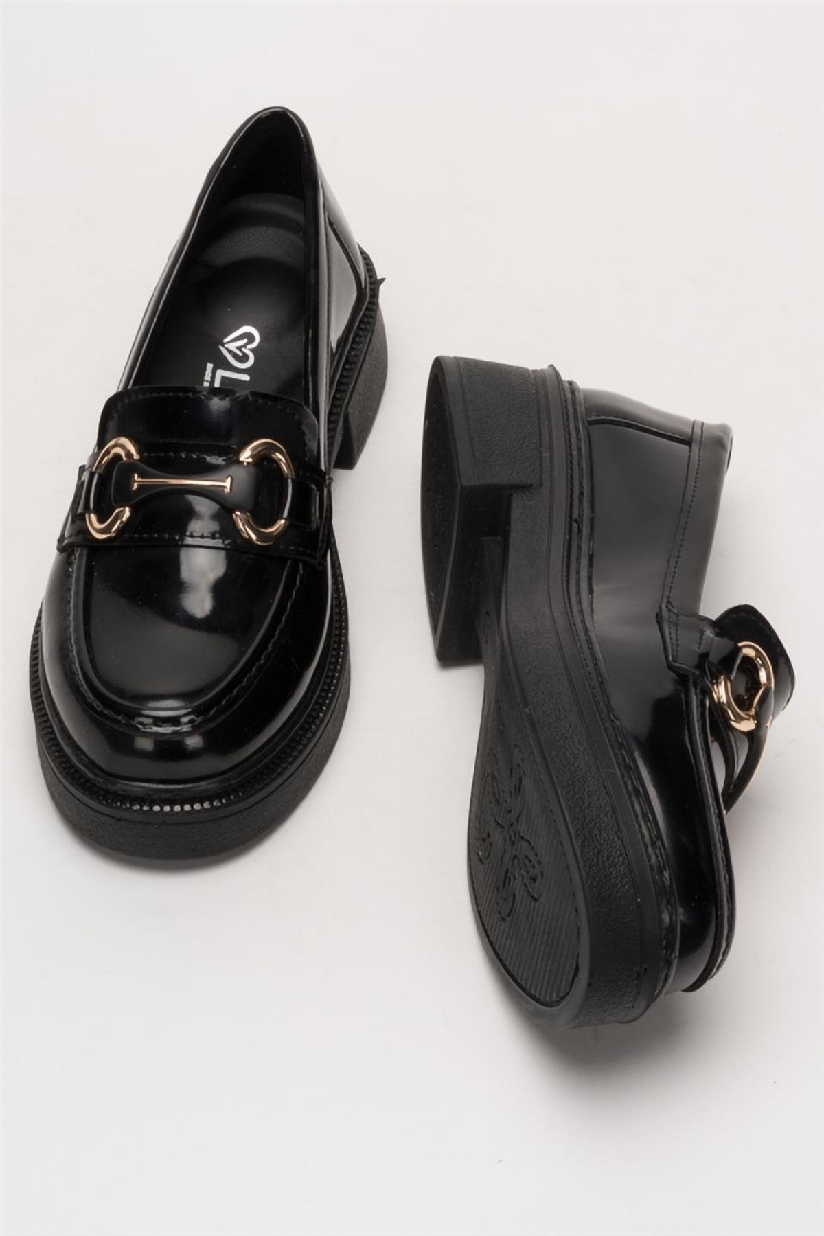 Kadın Tokalı Yüksek Taban Günlük Ayakkabı SİYAH - SİYAH - Görsel 8