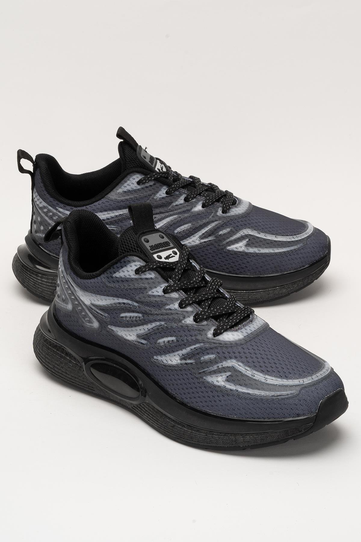 Erkek Günlük Koşu Yürüyüş Spor Ayakkabı SİYAH - SİYAH - Görsel 3