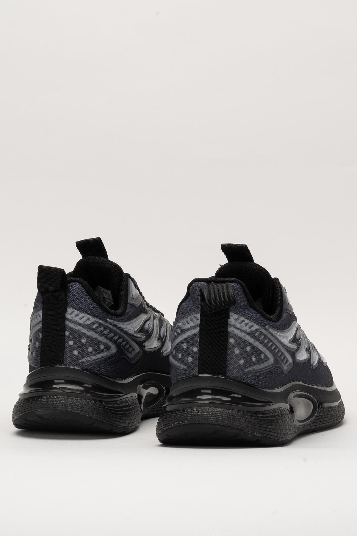 Erkek Günlük Koşu Yürüyüş Spor Ayakkabı SİYAH - SİYAH - Görsel 5