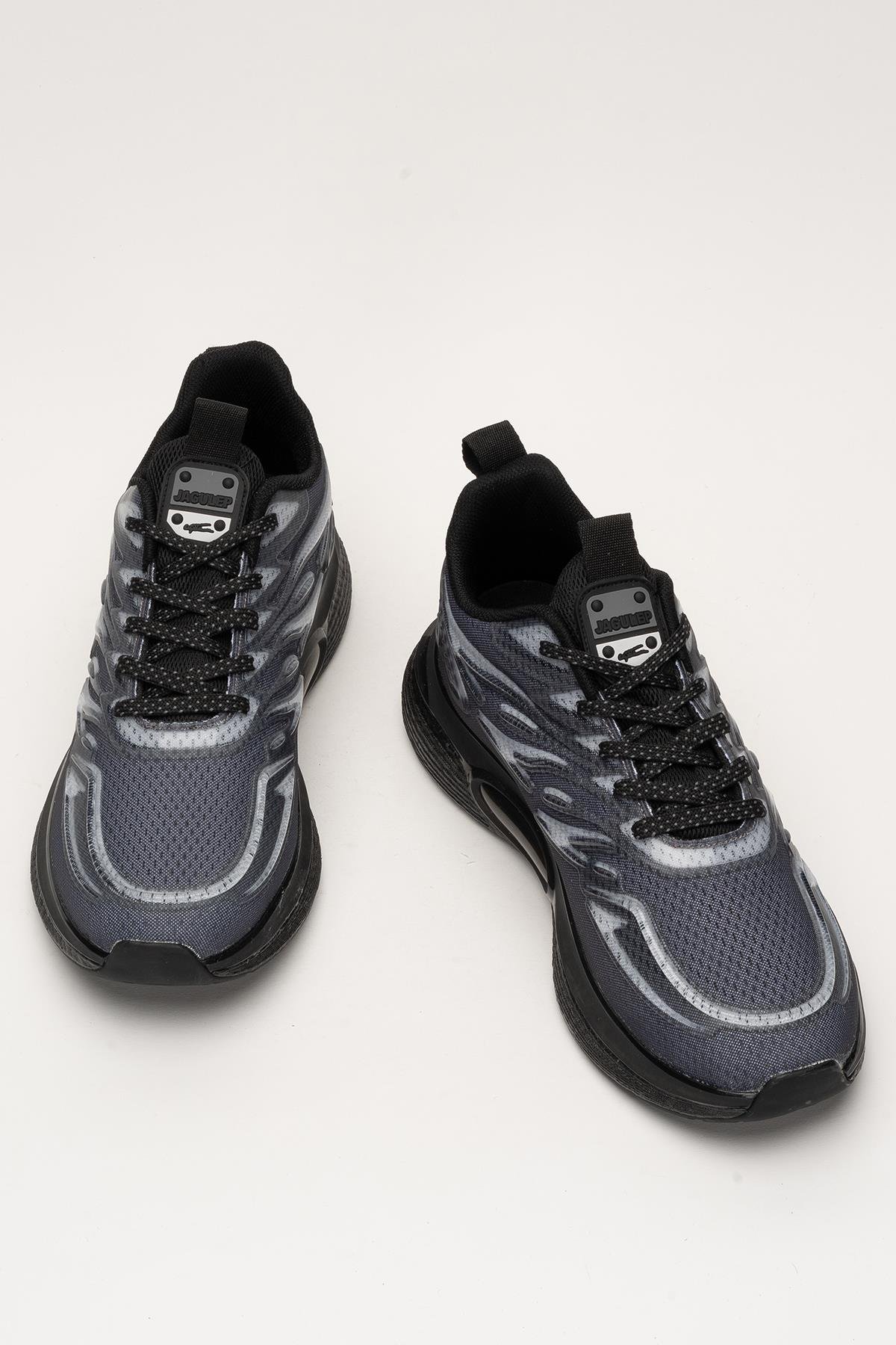 Erkek Günlük Koşu Yürüyüş Spor Ayakkabı SİYAH - SİYAH - Görsel 7