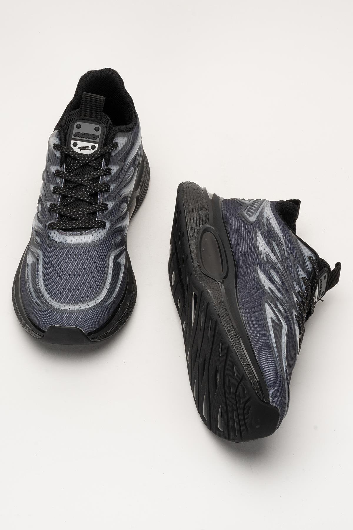 Erkek Günlük Koşu Yürüyüş Spor Ayakkabı SİYAH - SİYAH - Görsel 8