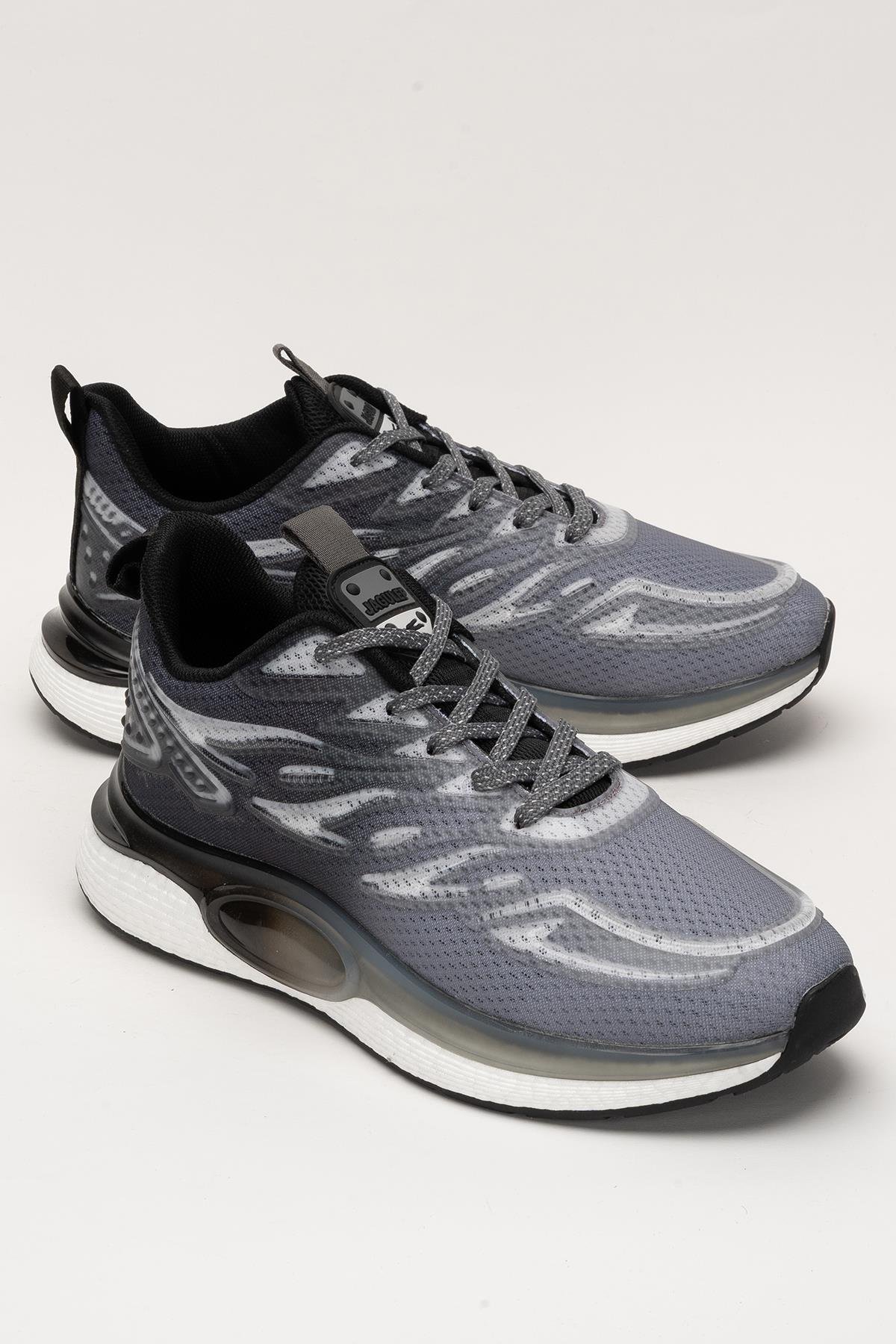 Erkek Günlük Koşu Yürüyüş Spor Ayakkabı SİYAH - FÜME - Görsel 3