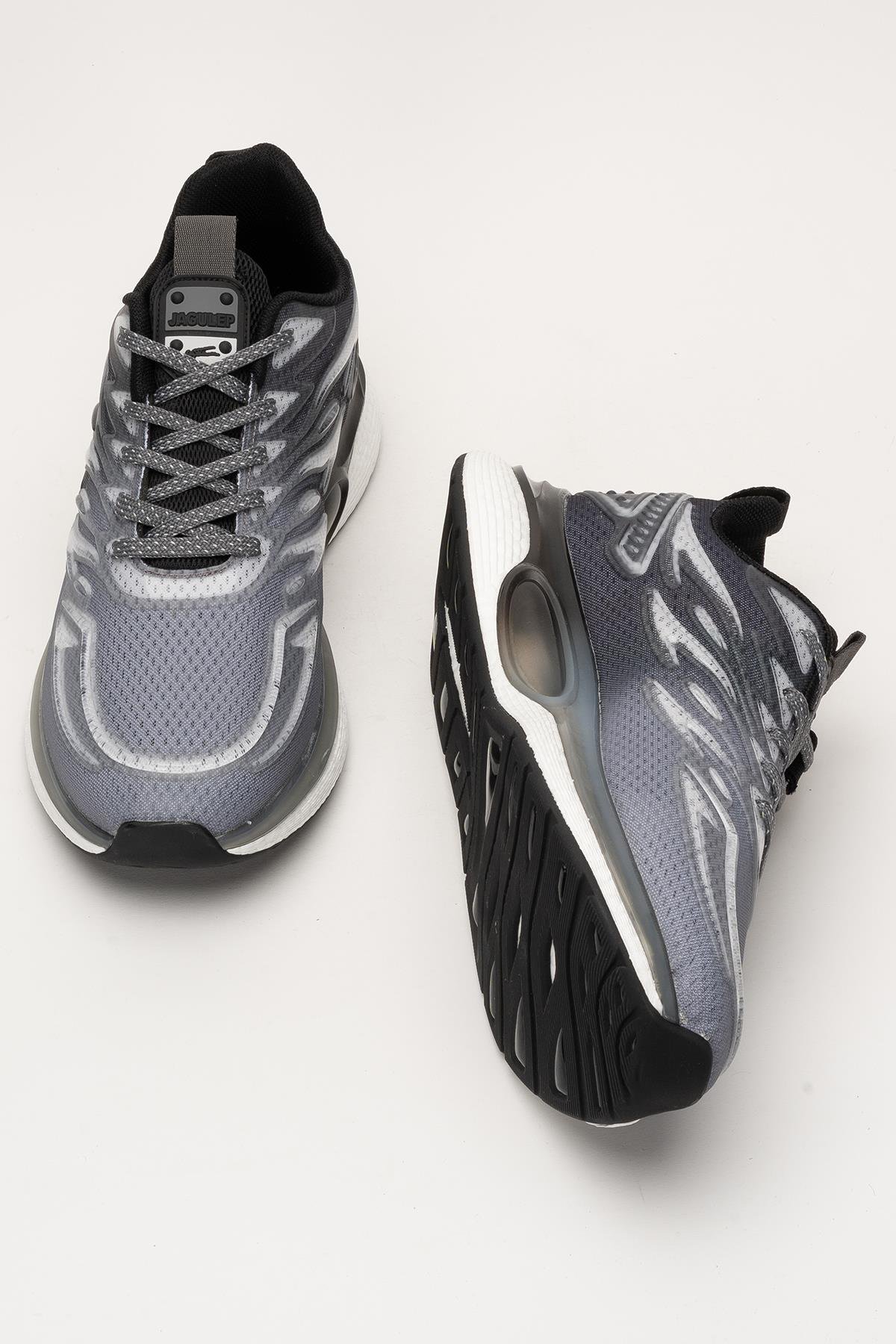 Erkek Günlük Koşu Yürüyüş Spor Ayakkabı SİYAH - FÜME - Görsel 8