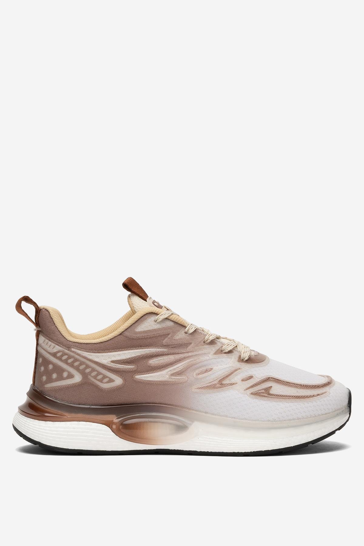 Erkek Günlük Koşu Yürüyüş Spor Ayakkabı KAHVERENGİ - BEYAZ - Görsel 2