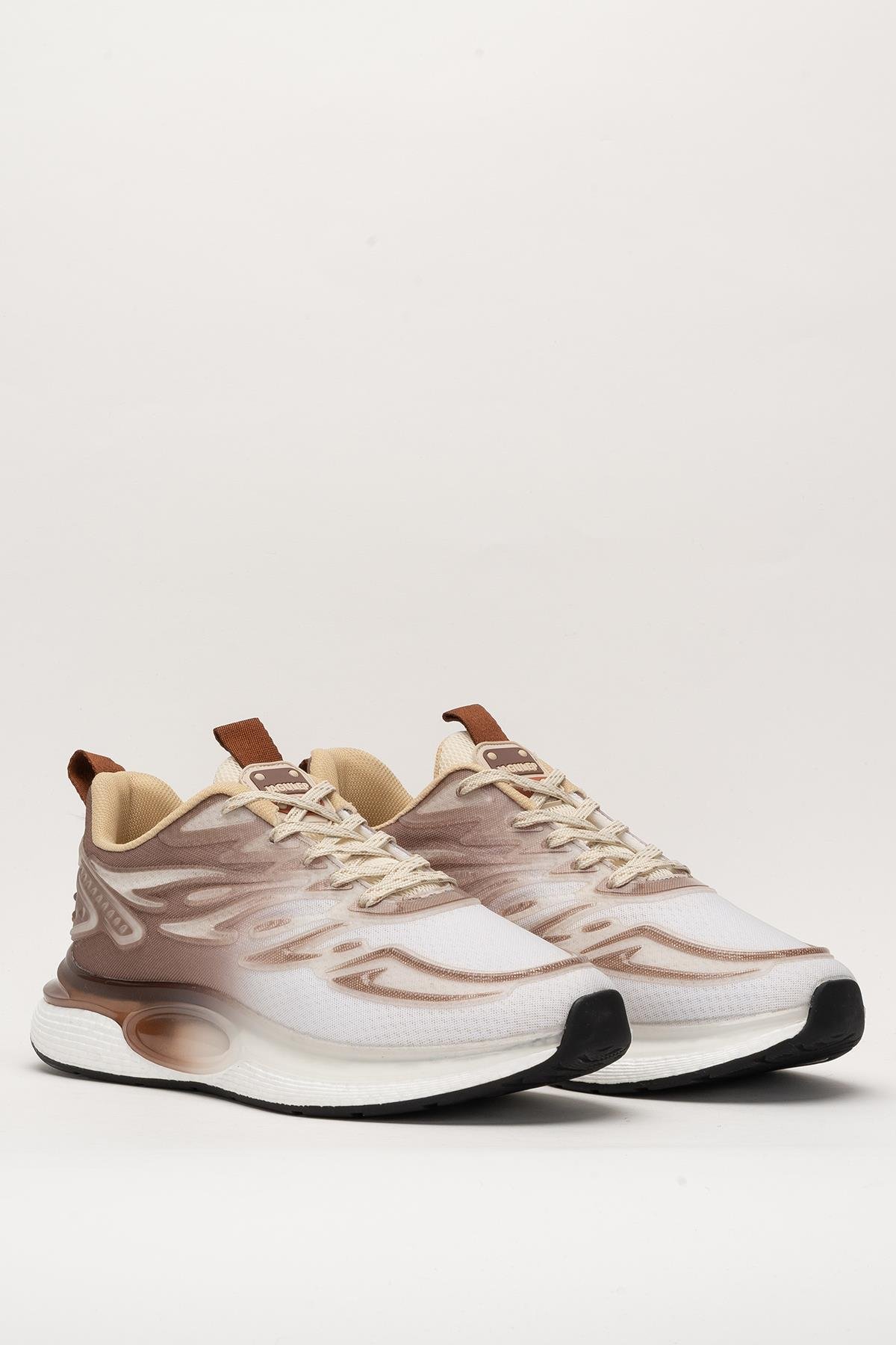 Erkek Günlük Koşu Yürüyüş Spor Ayakkabı KAHVERENGİ - BEYAZ - Görsel 4