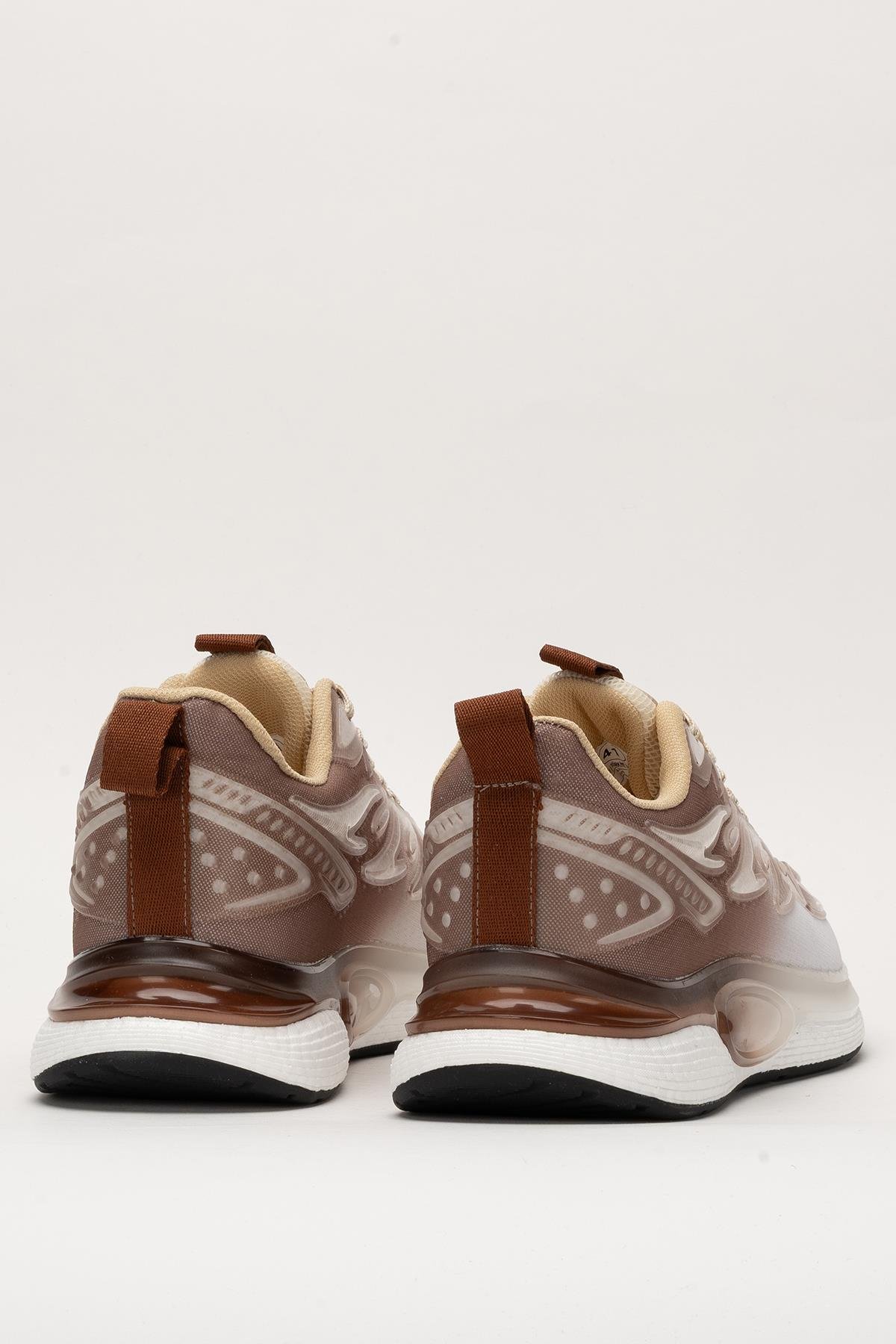 Erkek Günlük Koşu Yürüyüş Spor Ayakkabı KAHVERENGİ - BEYAZ - Görsel 5