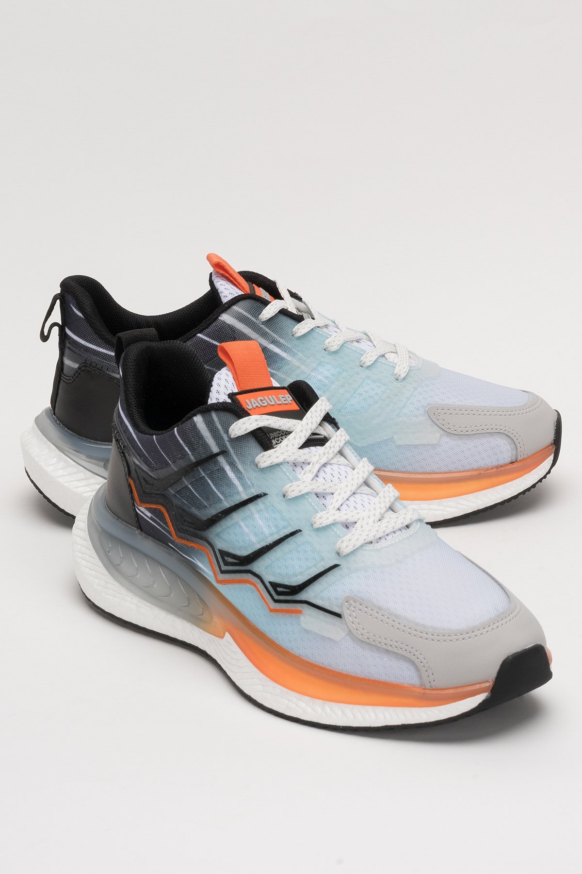 Erkek Günlük Koşu Yürüyüş Spor Ayakkabı SİYAH - TURUNCU - Görsel 3