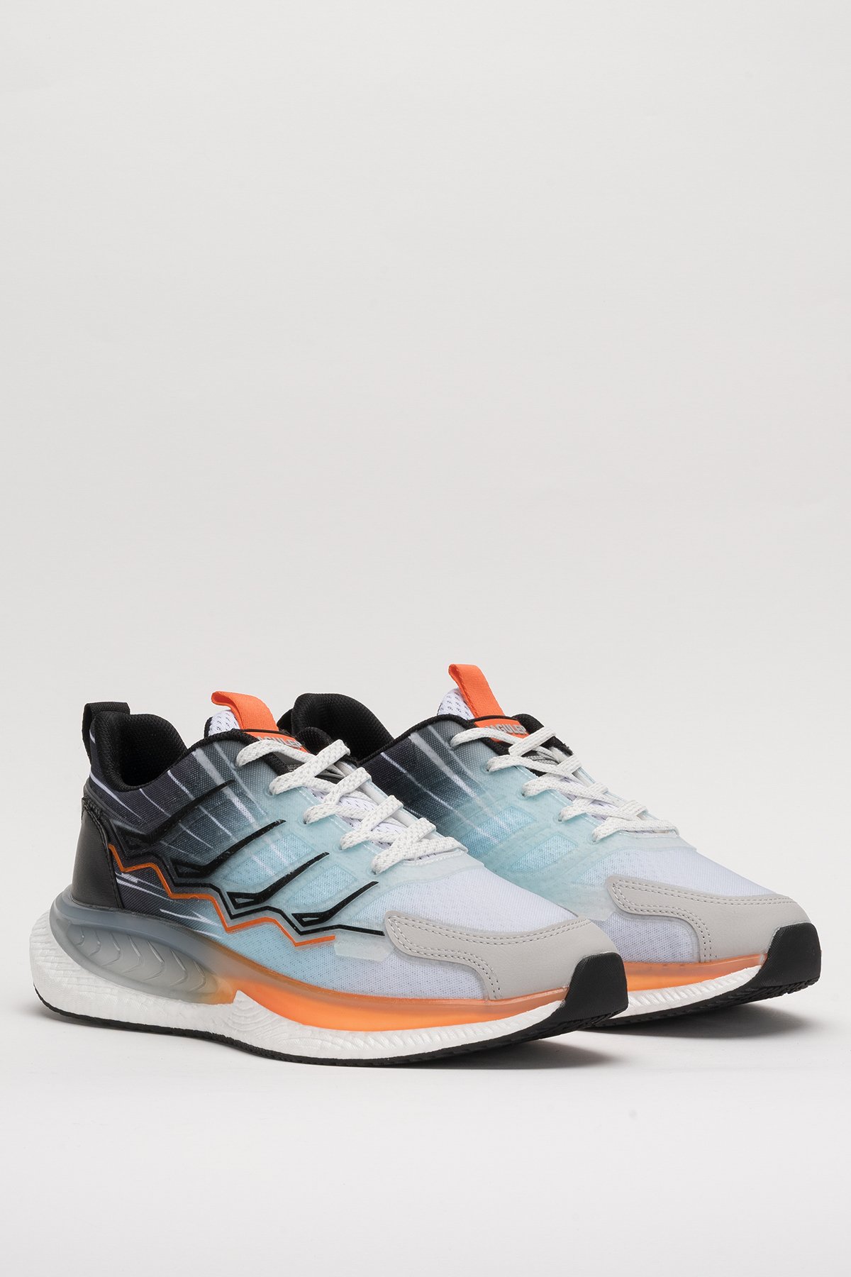 Erkek Günlük Koşu Yürüyüş Spor Ayakkabı SİYAH - TURUNCU - Görsel 4