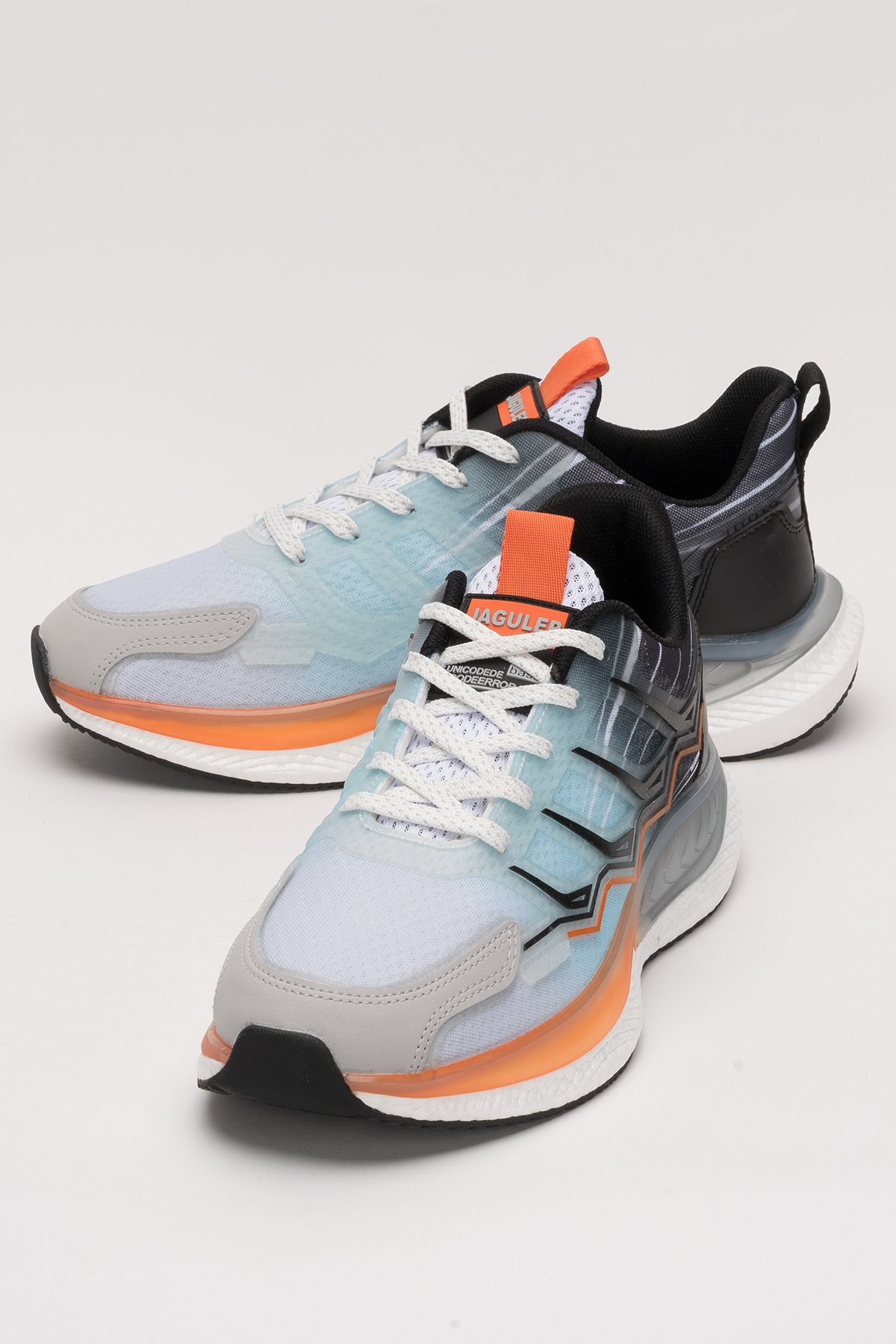 Erkek Günlük Koşu Yürüyüş Spor Ayakkabı SİYAH - TURUNCU - Görsel 6