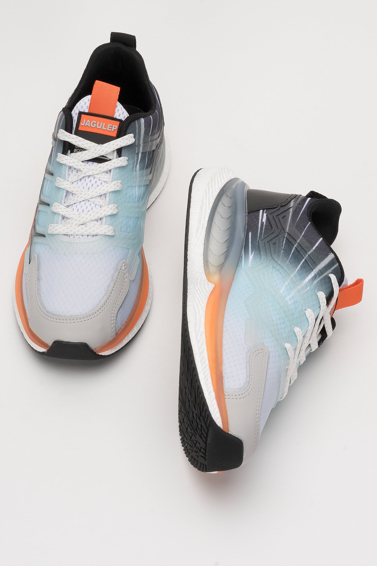 Erkek Günlük Koşu Yürüyüş Spor Ayakkabı SİYAH - TURUNCU - Görsel 8