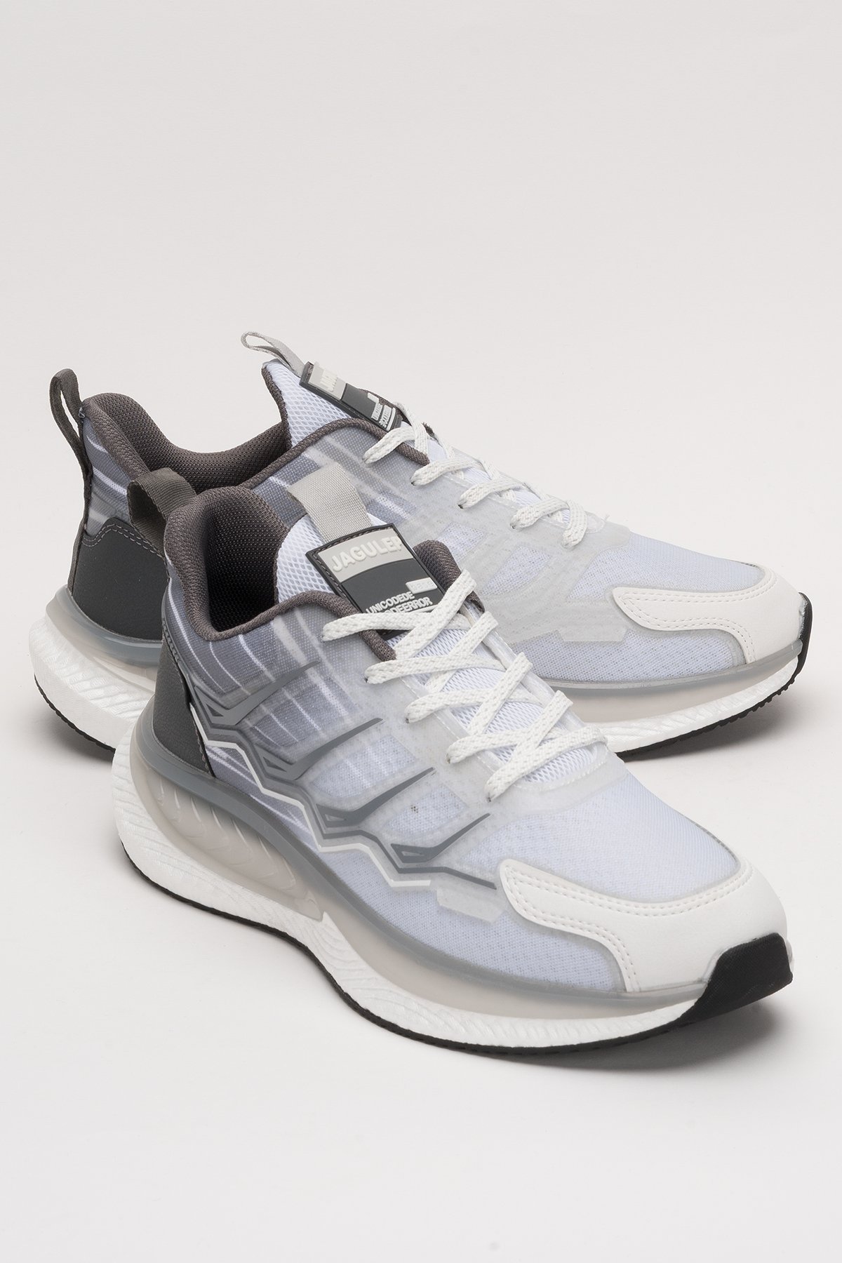 Erkek Günlük Koşu Yürüyüş Spor Ayakkabı GRİ - BEYAZ - Görsel 3