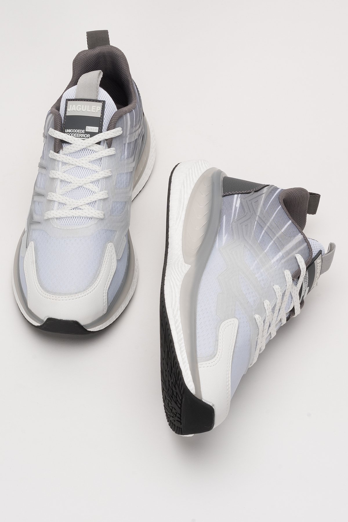 Erkek Günlük Koşu Yürüyüş Spor Ayakkabı GRİ - BEYAZ - Görsel 8