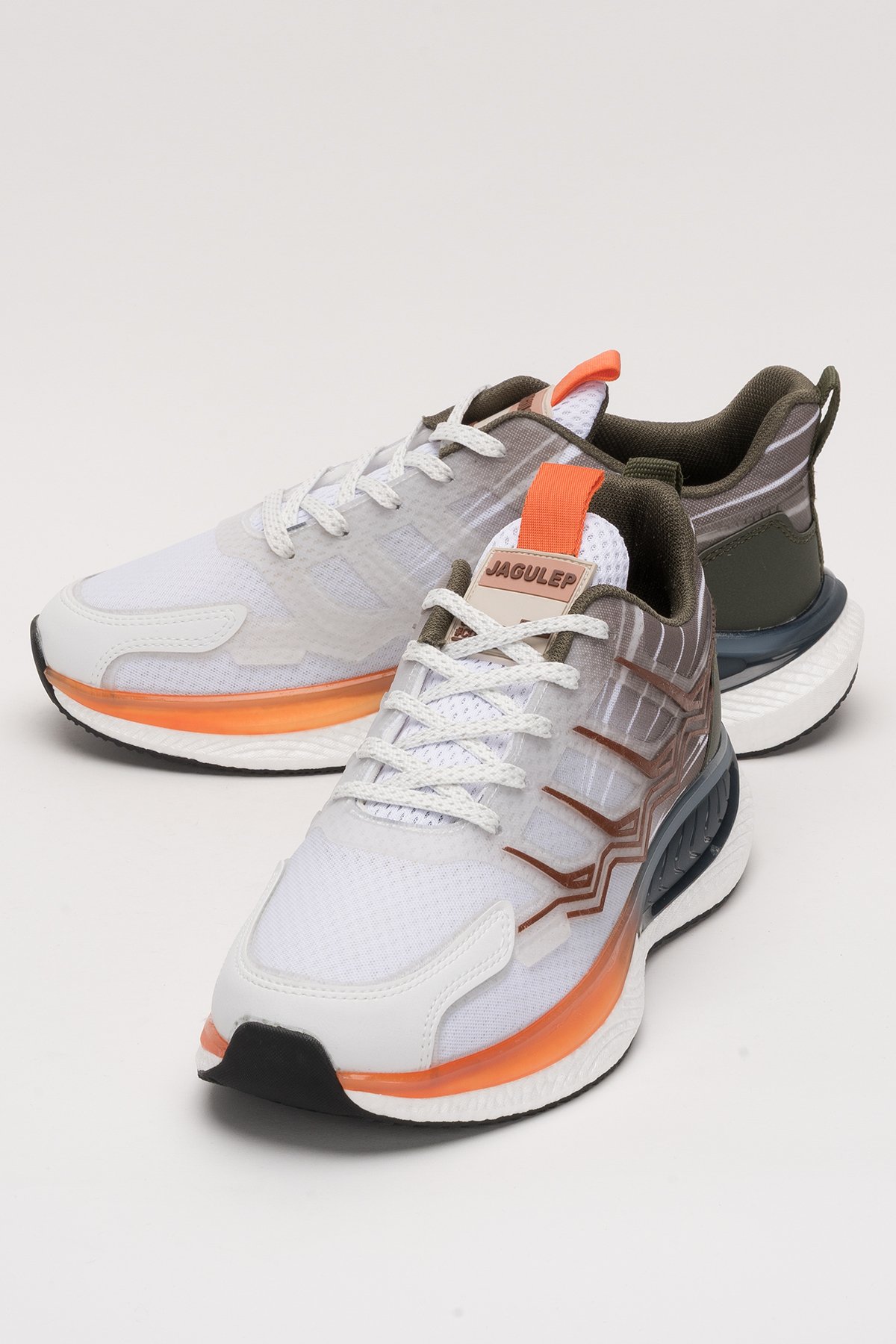 Erkek Günlük Koşu Yürüyüş Spor Ayakkabı HAKİ - BEYAZ - Görsel 6