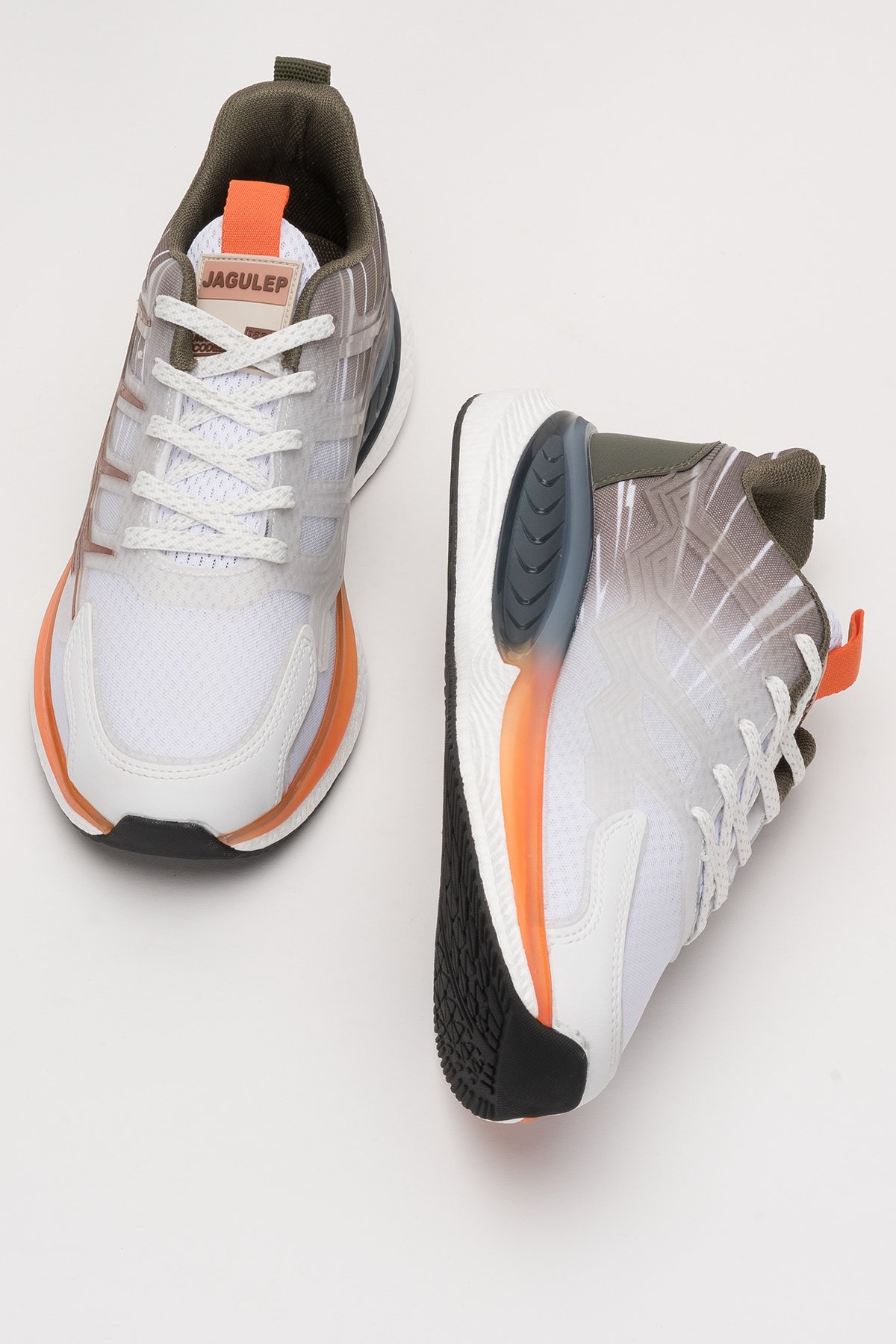 Erkek Günlük Koşu Yürüyüş Spor Ayakkabı HAKİ - BEYAZ - Görsel 8