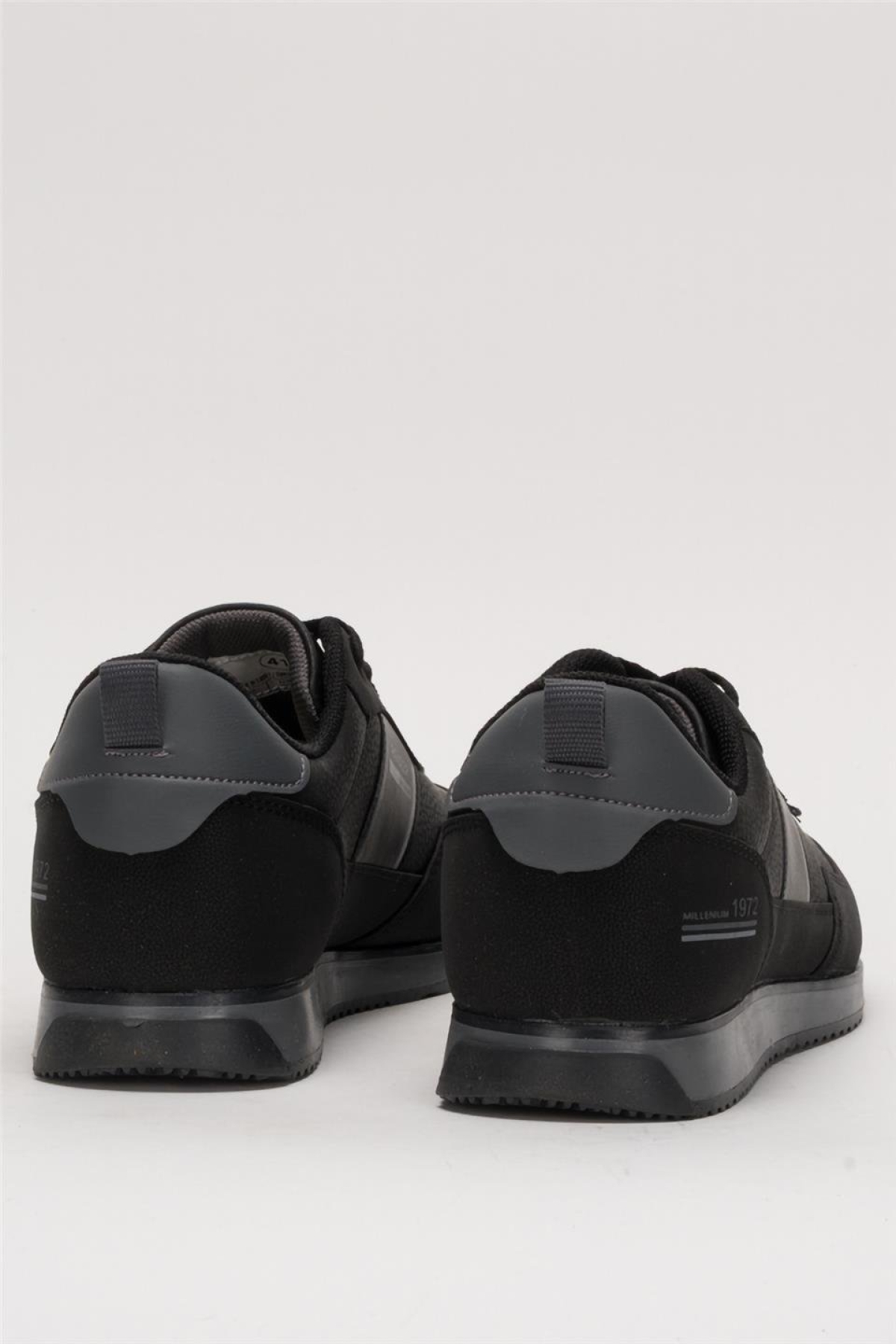 Erkek Cilt Bağcıklı Günlük Spor Ayakkabı SİYAH - FÜME - Görsel 5