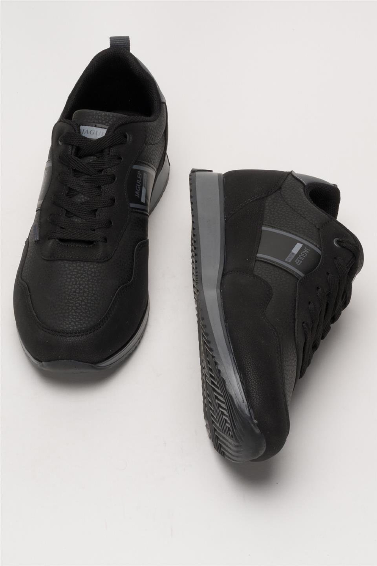 Erkek Cilt Bağcıklı Günlük Spor Ayakkabı SİYAH - FÜME - Görsel 8