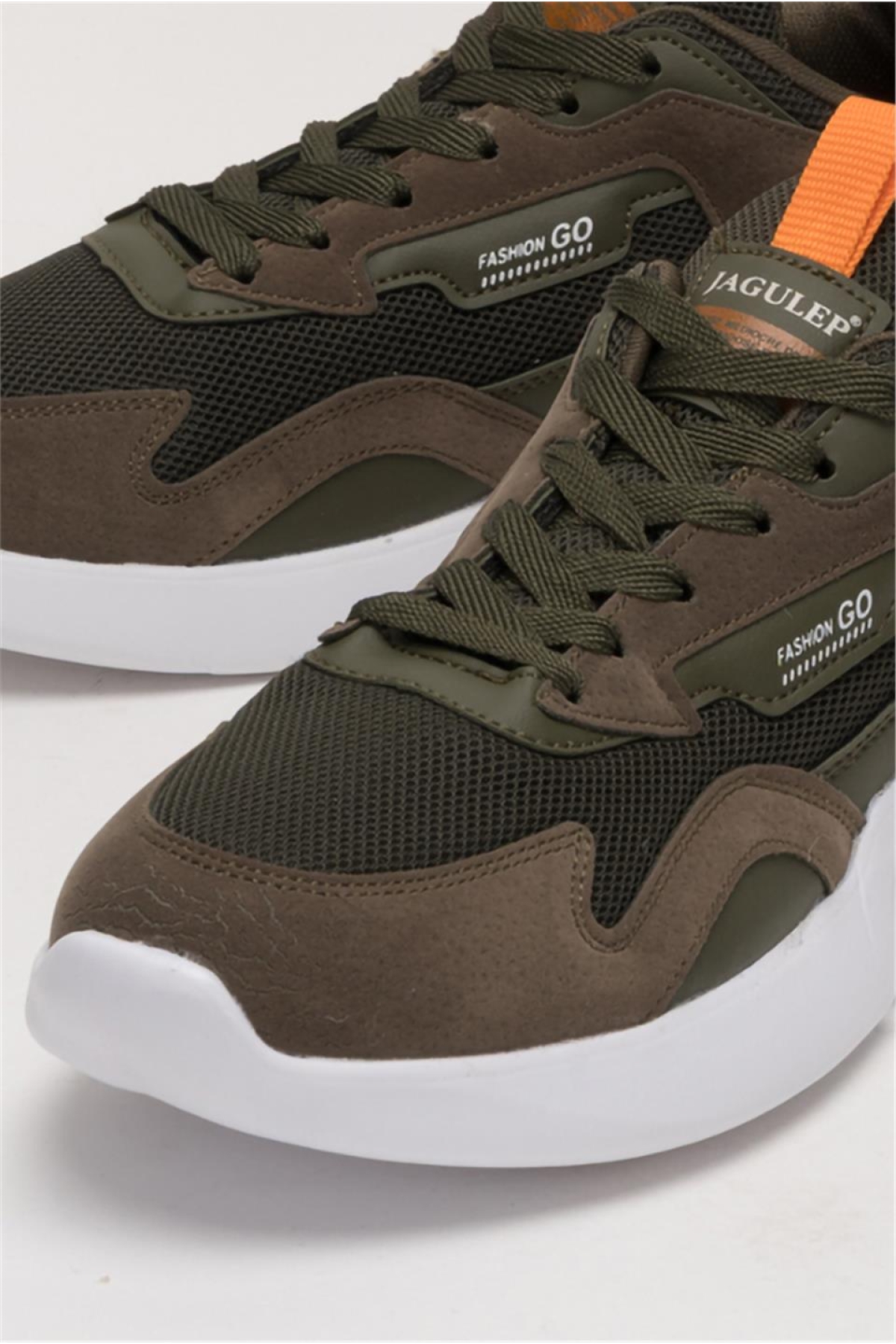 Erkek Günlük Rahat Yürüyüş Spor Ayakkabı HAKİ - TURUNCU - Görsel 6