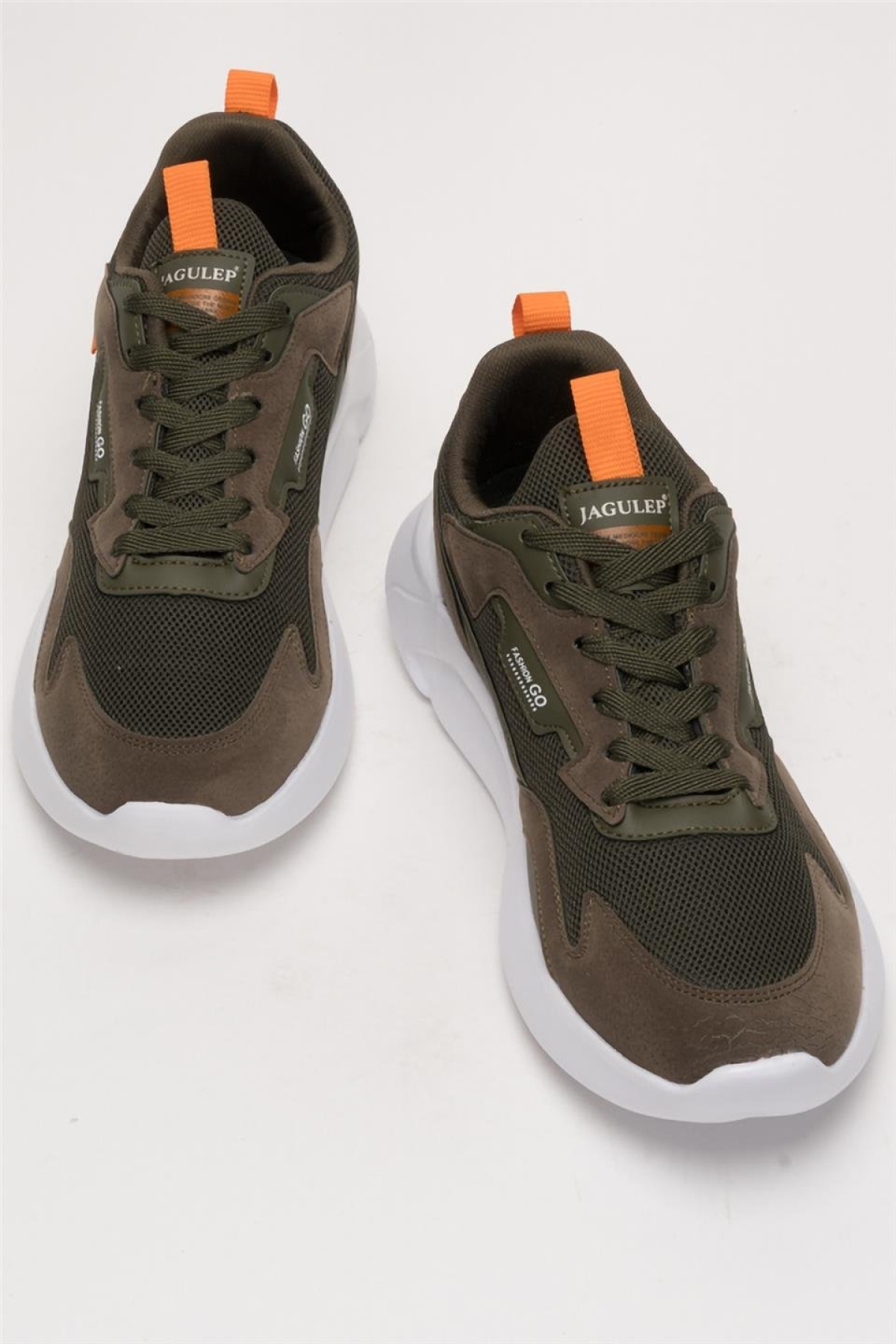 Erkek Günlük Rahat Yürüyüş Spor Ayakkabı HAKİ - TURUNCU - Görsel 7