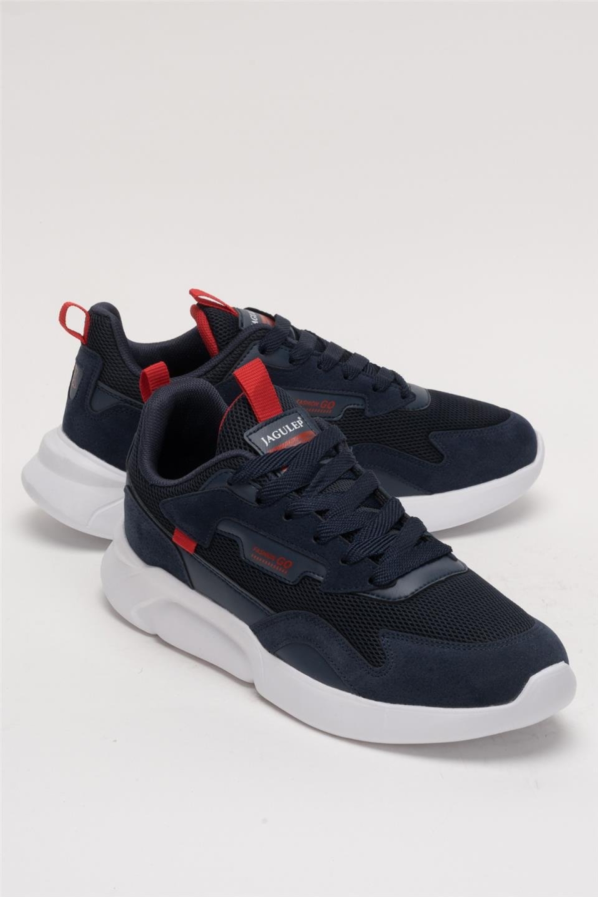 Erkek Günlük Rahat Yürüyüş Spor Ayakkabı LACİVERT - KIRMIZI - Görsel 3