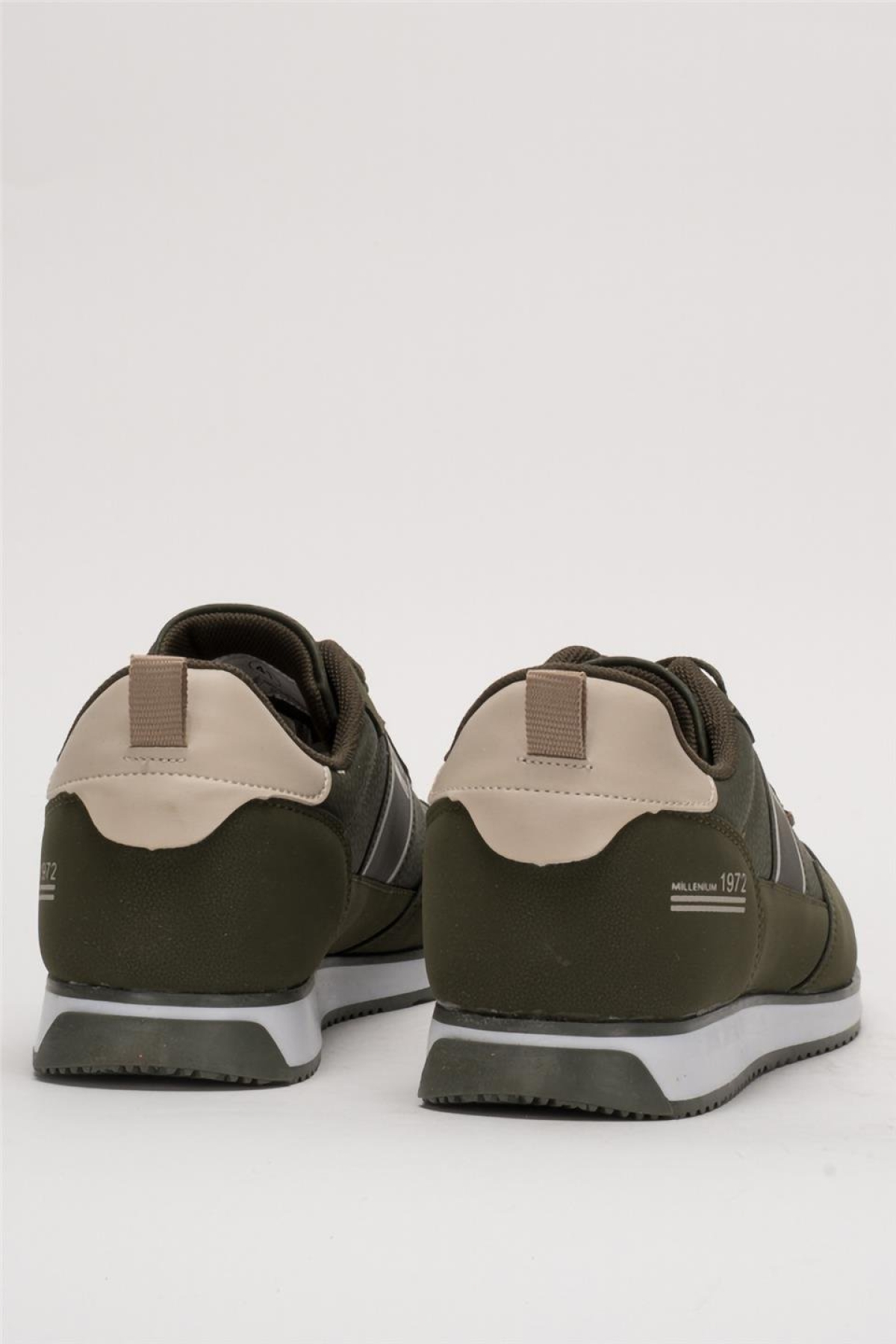 Erkek Cilt Bağcıklı Günlük Spor Ayakkabı HAKİ - BEJ - Görsel 5