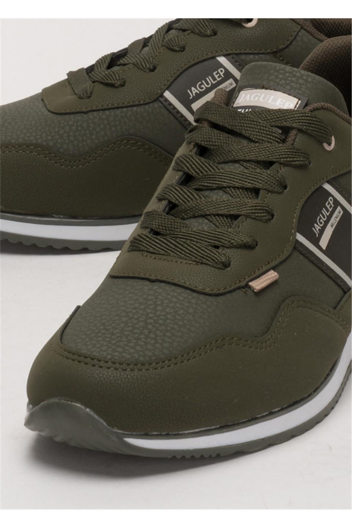 Erkek Cilt Bağcıklı Günlük Spor Ayakkabı HAKİ - BEJ - Görsel 6