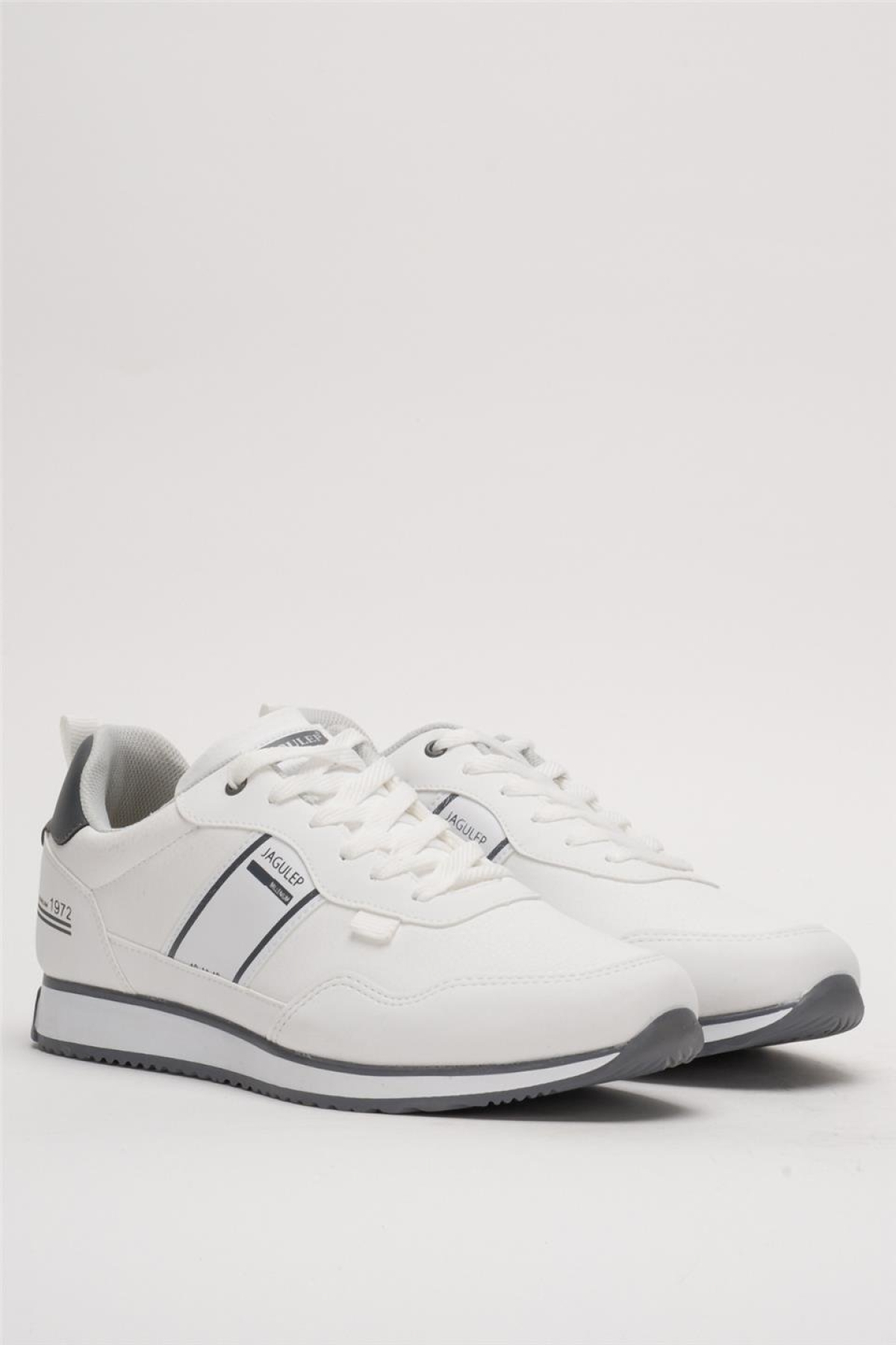 Erkek Cilt Bağcıklı Günlük Spor Ayakkabı BEYAZ - FÜME - Görsel 4