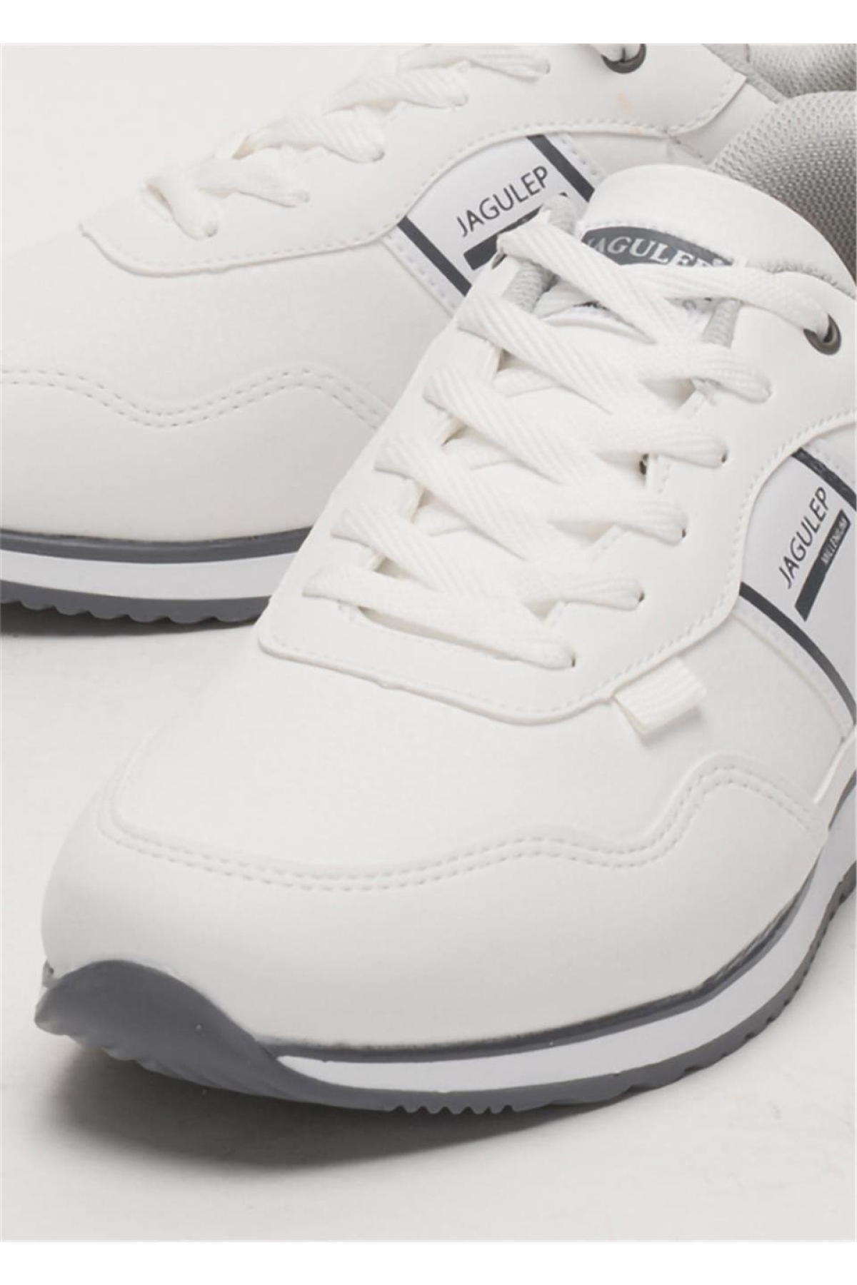 Erkek Cilt Bağcıklı Günlük Spor Ayakkabı BEYAZ - FÜME - Görsel 6