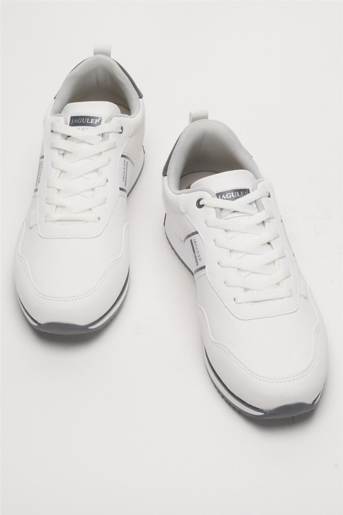 Erkek Cilt Bağcıklı Günlük Spor Ayakkabı BEYAZ - FÜME - Görsel 7