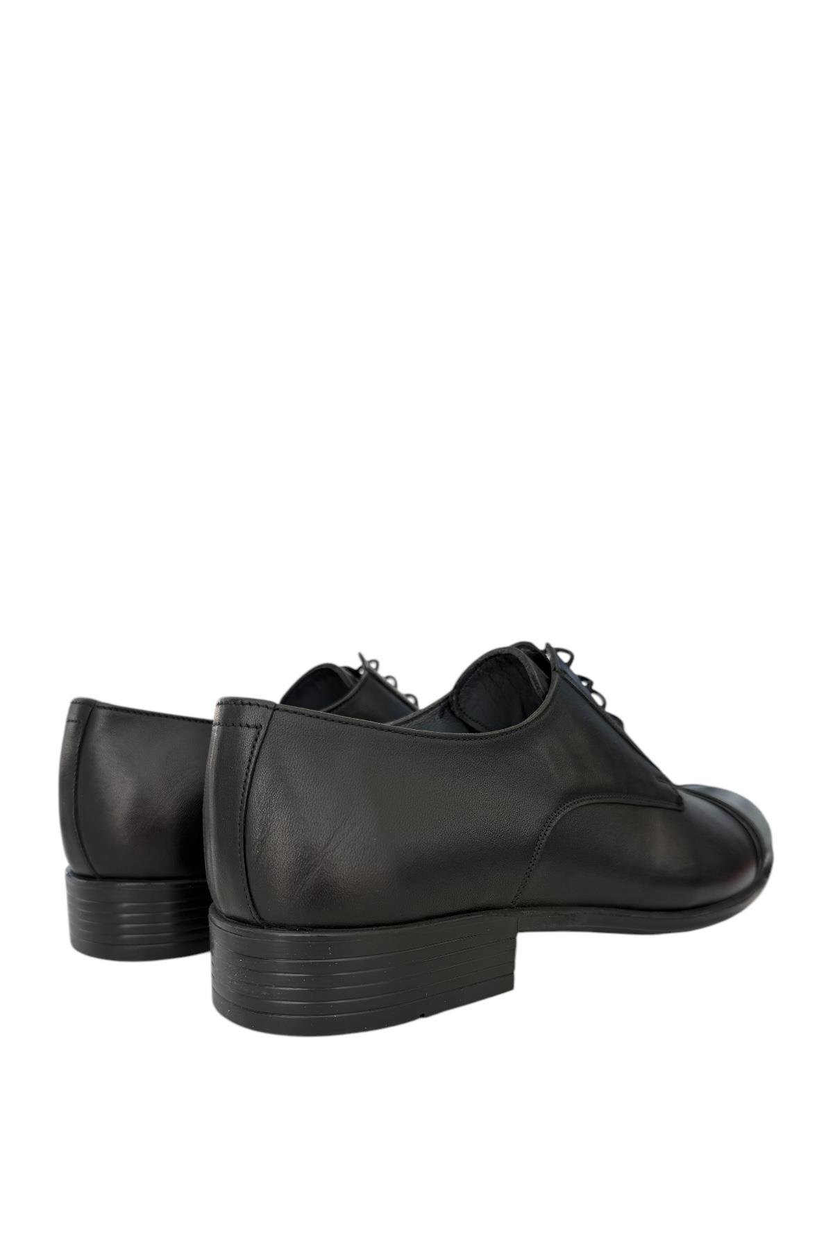 Erkek Bağcıklı Klasik Hakiki Deri Ayakkabı SİYAH - Görsel 6