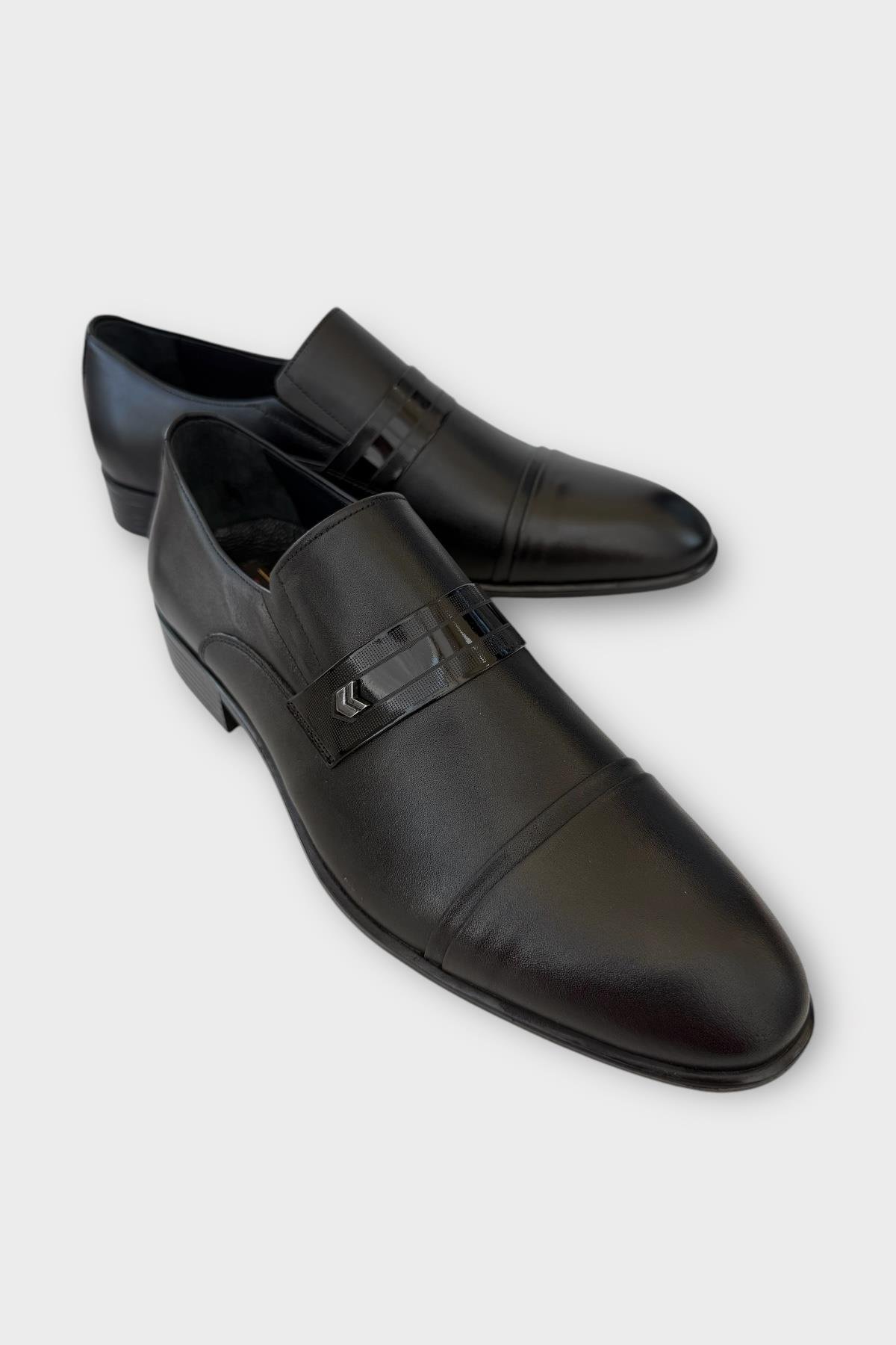 Erkek Klasik Hakiki Deri Ayakkabı SİYAH - Görsel 3
