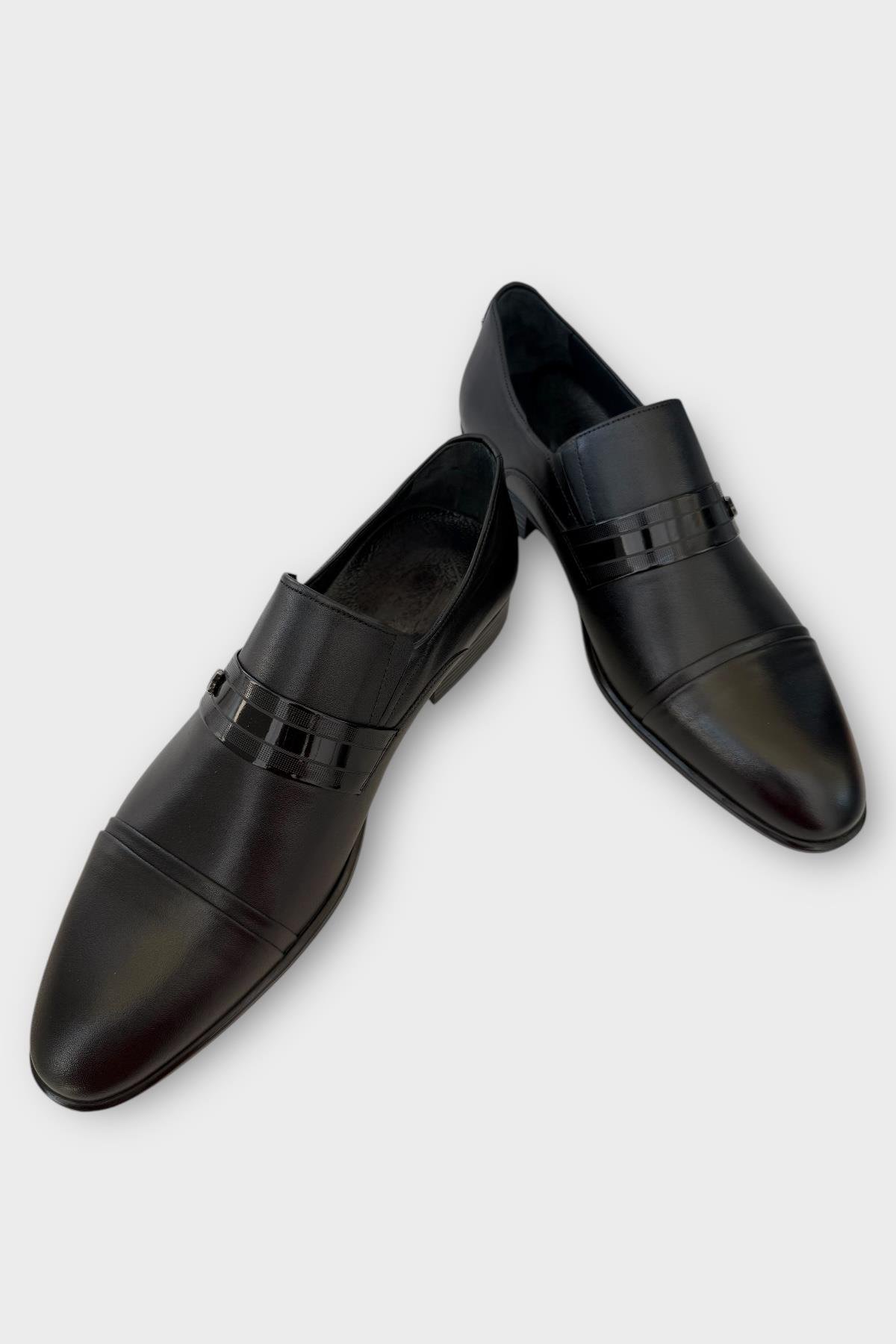Erkek Klasik Hakiki Deri Ayakkabı SİYAH - Görsel 4