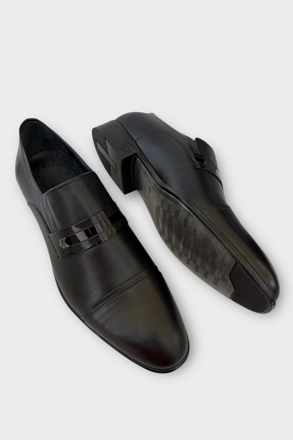 Erkek Klasik Hakiki Deri Ayakkabı SİYAH - Görsel 5
