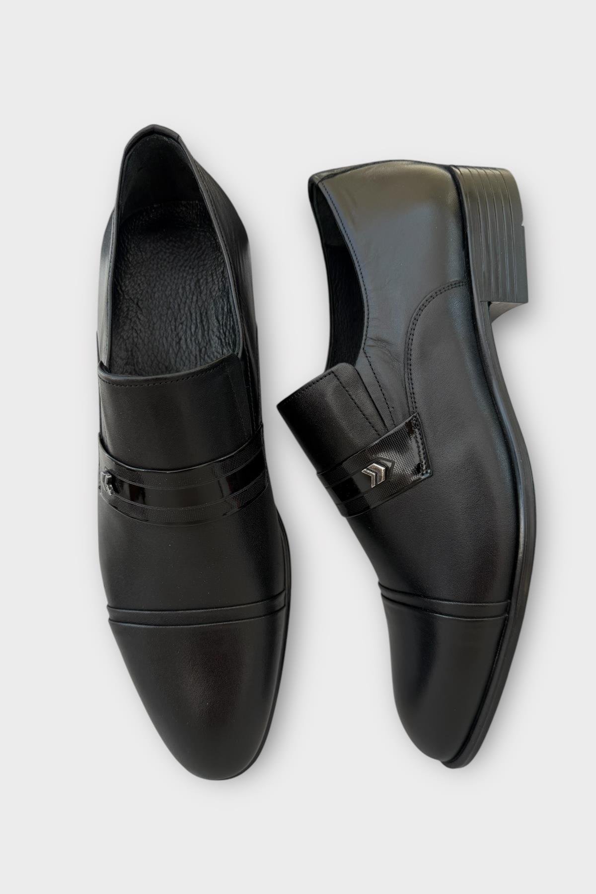 Erkek Klasik Hakiki Deri Ayakkabı SİYAH - Görsel 7