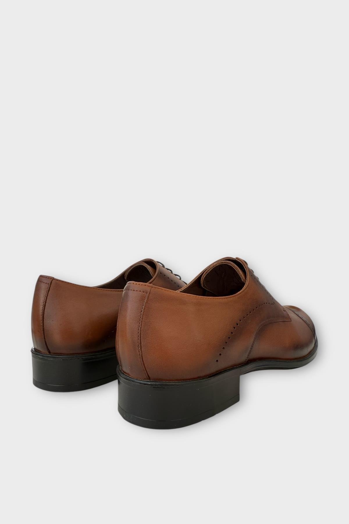 Erkek Bağcıklı Hakiki Deri Ayakkabı TABA - Görsel 6