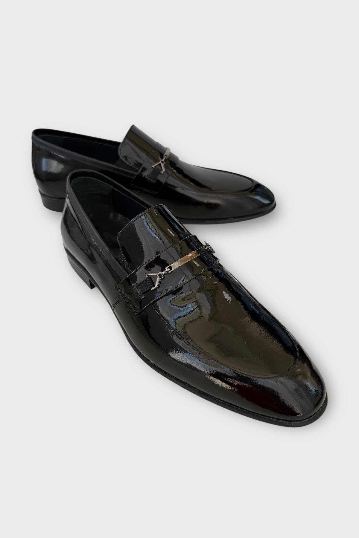 Erkek Tokalı Klasik Hakiki Deri Ayakkabı SİYAH - Görsel 3