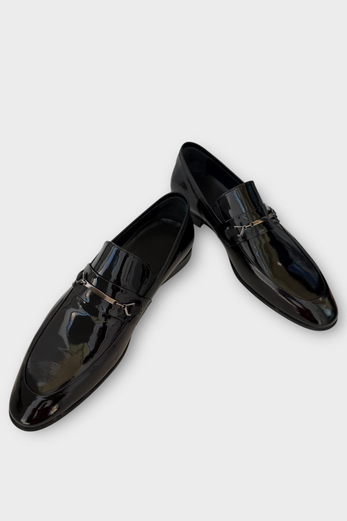 Erkek Tokalı Klasik Hakiki Deri Ayakkabı SİYAH - Görsel 4