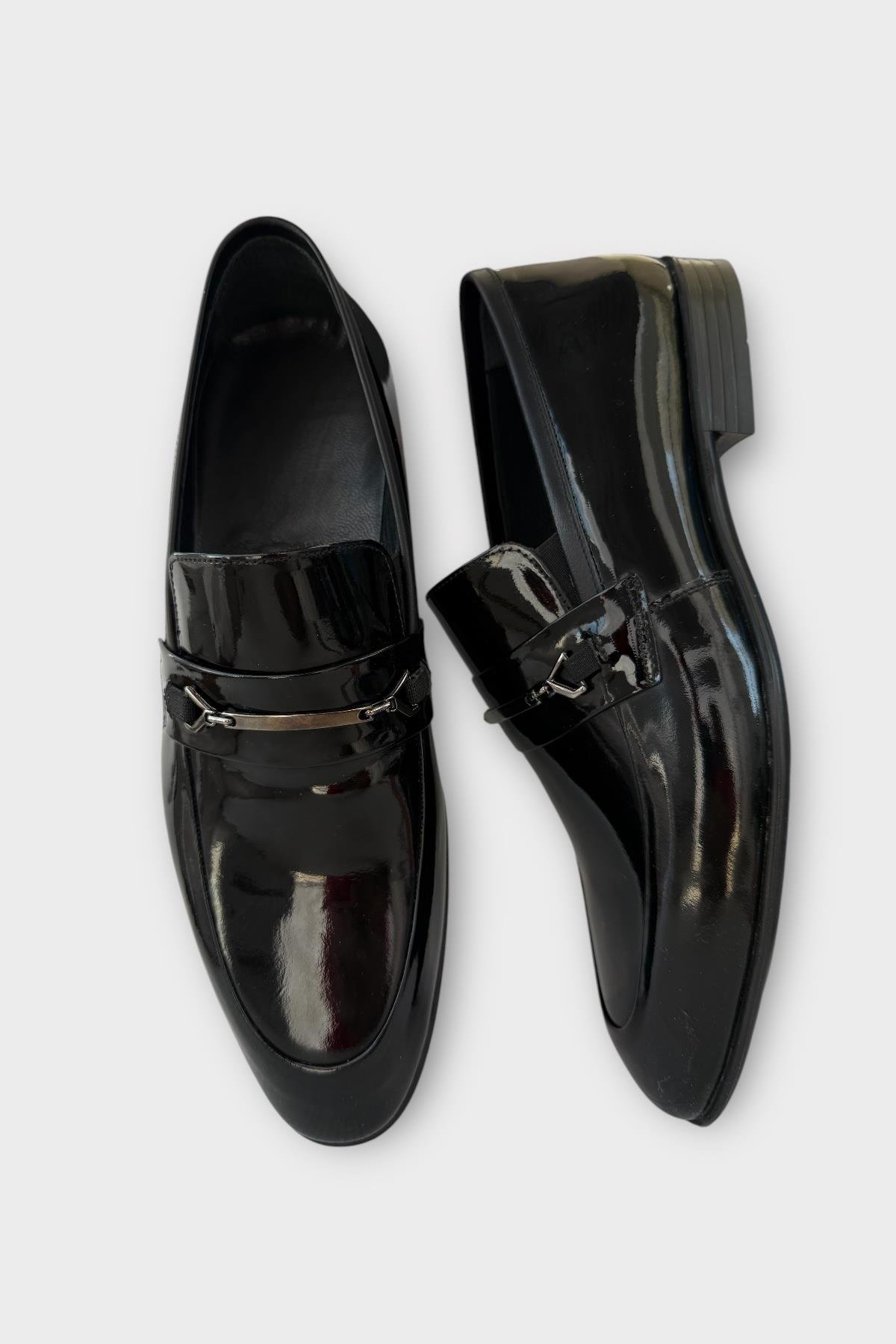 Erkek Tokalı Klasik Hakiki Deri Ayakkabı SİYAH - Görsel 7